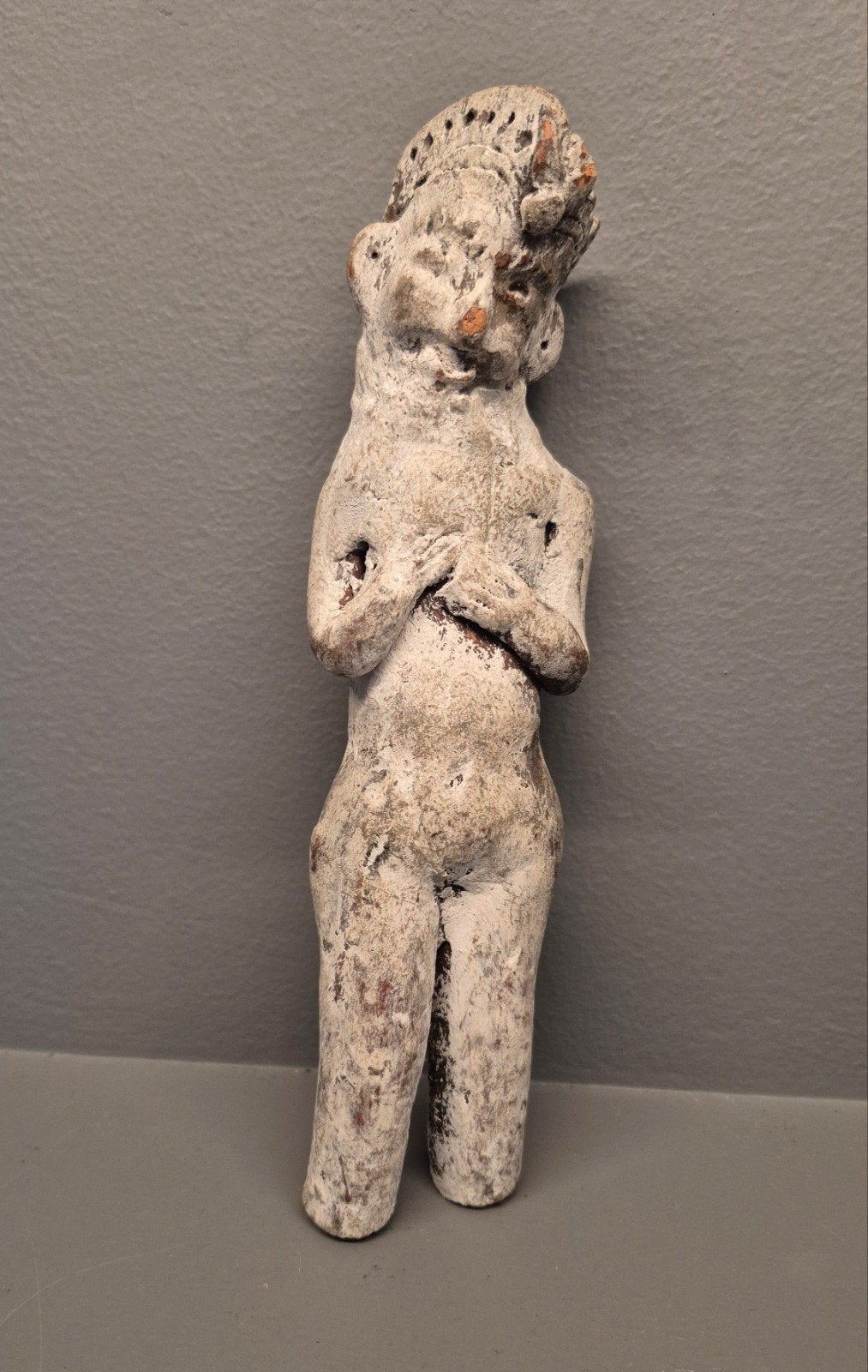 Zeldzaam Maya Terracotta Beeldje - 19 CM, Ophalen of Verzenden