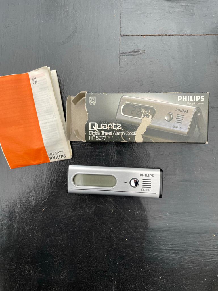 Philips HR5277 Digitale Reiswekker - Vintage Quartz, Ophalen of Verzenden, Zo goed als nieuw