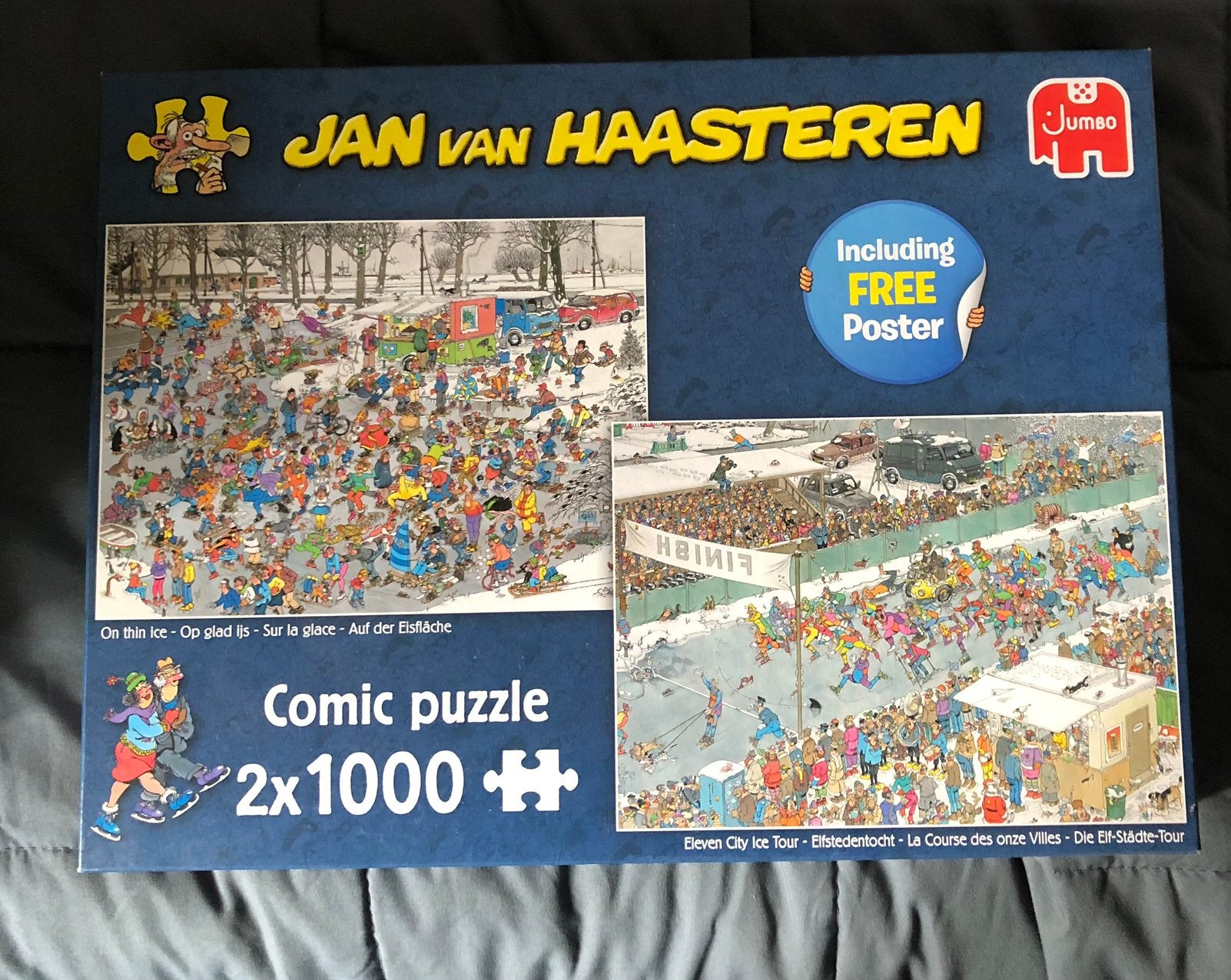 2x van Haasteren 1000 + 999, Ophalen of Verzenden, 500 t/m 1500 stukjes, Zo goed als nieuw