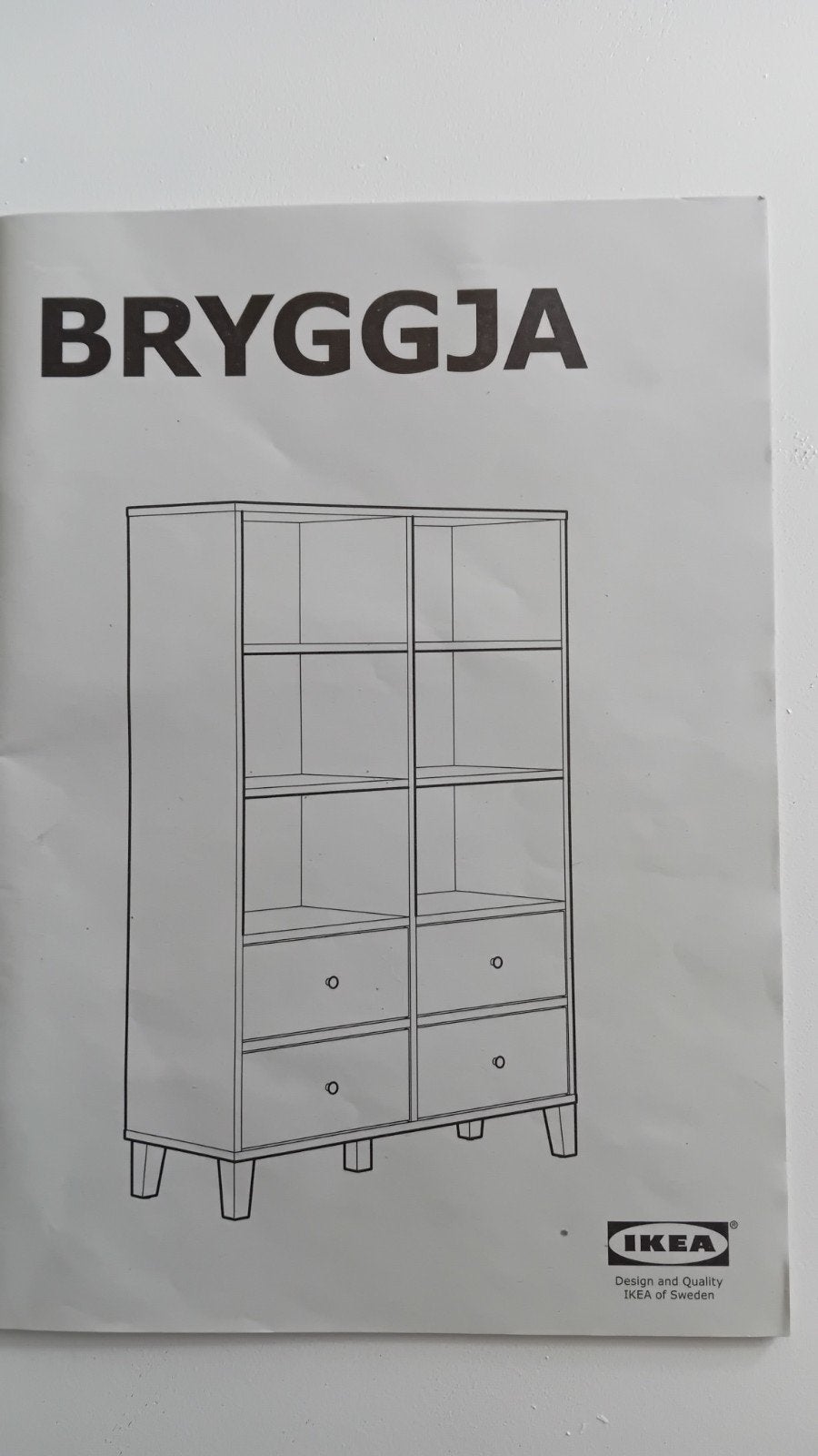 Ikea Bryggja vakkenkast. 4 lades., Ophalen, Zo goed als nieuw, 25 tot 50 cm, 50 tot 100 cm