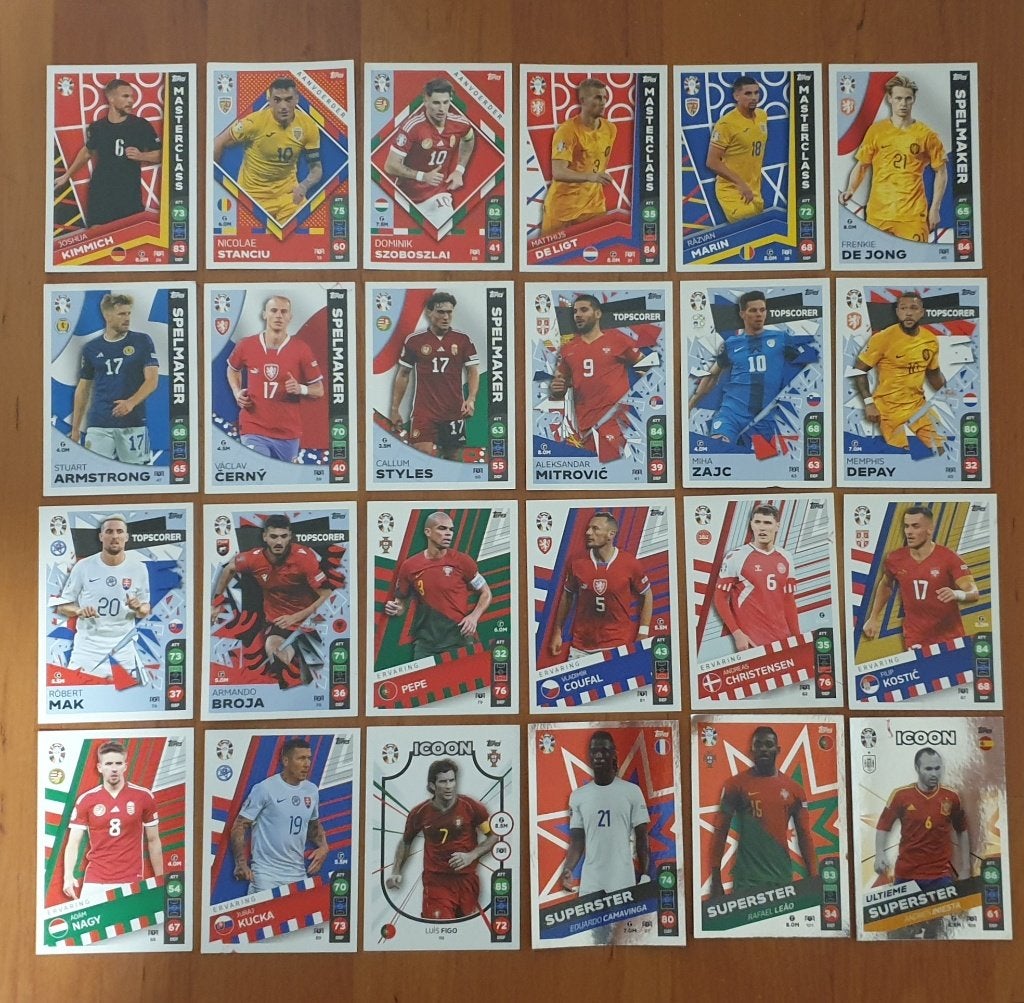Topps Match Attax UEFA EURO 2024 All Stars – 24 kaarten, Lidl, Ophalen of Verzenden