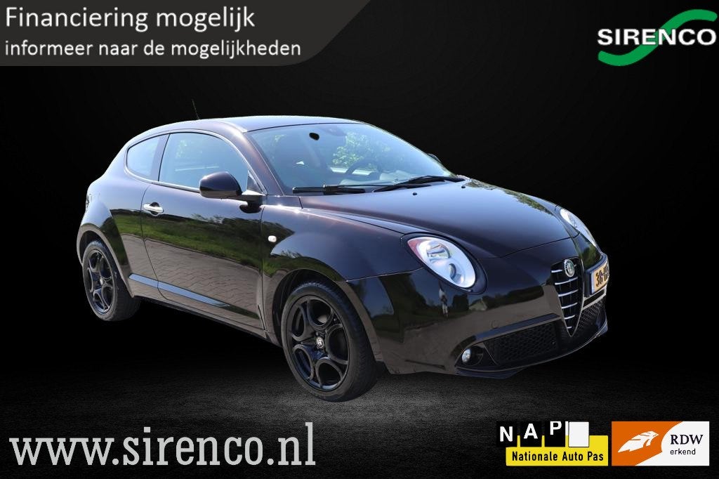 Alfa Romeo MiTo 1.4 Progression | all black | android auto &, Auto's, Alfa Romeo, Voorwielaandrijving, Stof, Gebruikt, Zwart