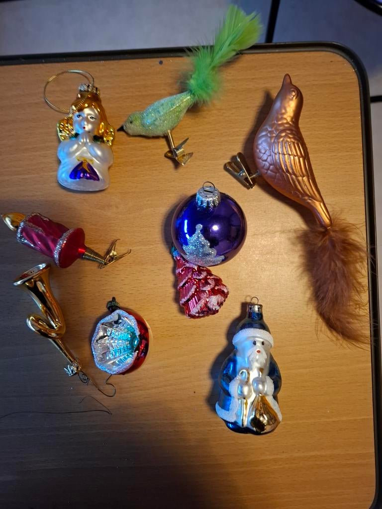Kerstballen o.a vogels-deuk bal-engel etc., Ophalen of Verzenden