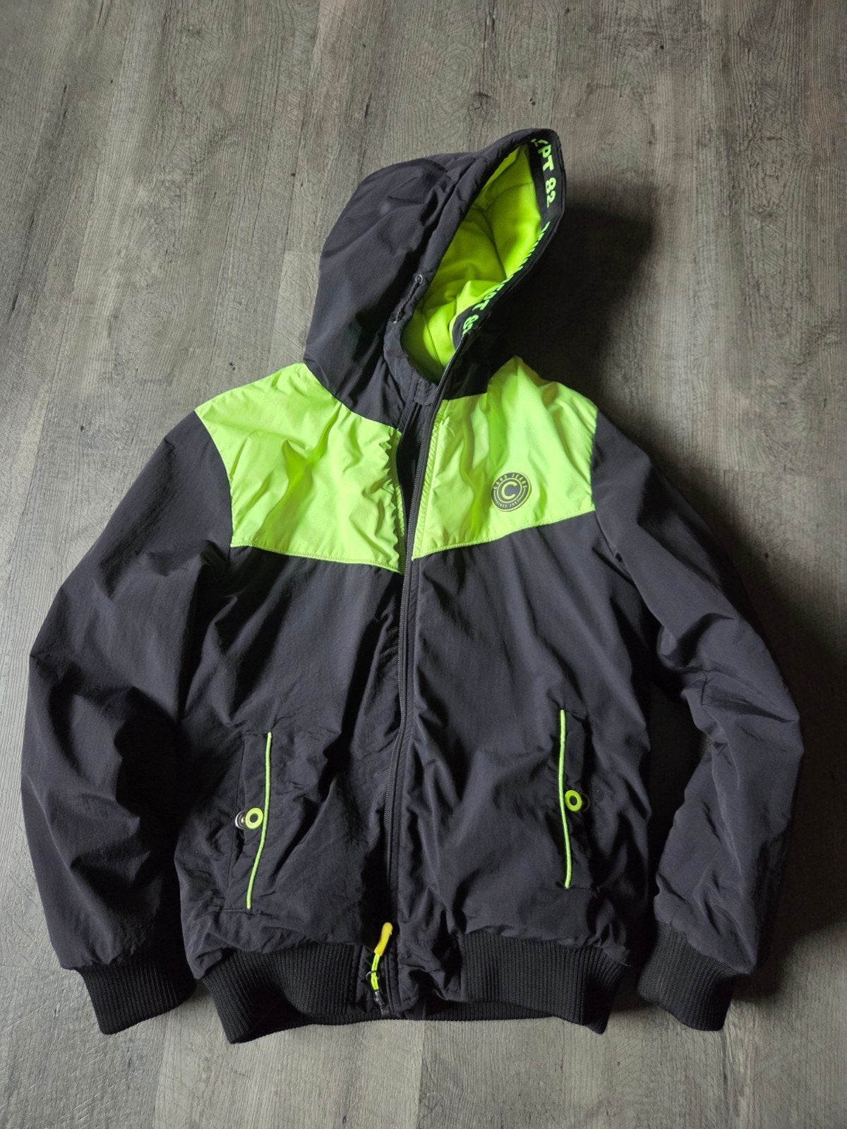 Cars Jeans jas zwart/neon geel maat 14, Ophalen of Verzenden, Zo goed als nieuw, Cars, Jongen