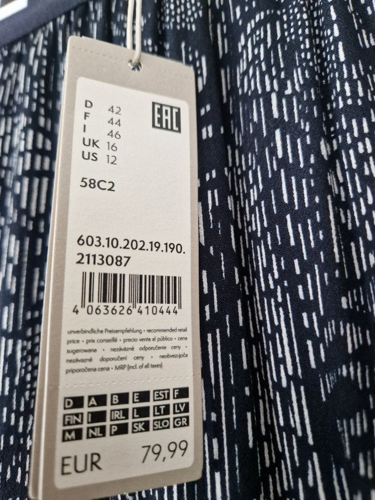 Stoere rok Blauw, Blauw, Maat 42/44 (L), Nieuw, Onder de knie