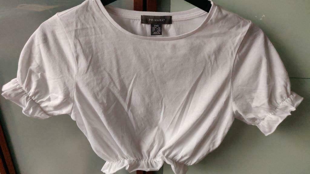 Crop top xxs, Primark, Wit, Ophalen of Verzenden, Zo goed als nieuw