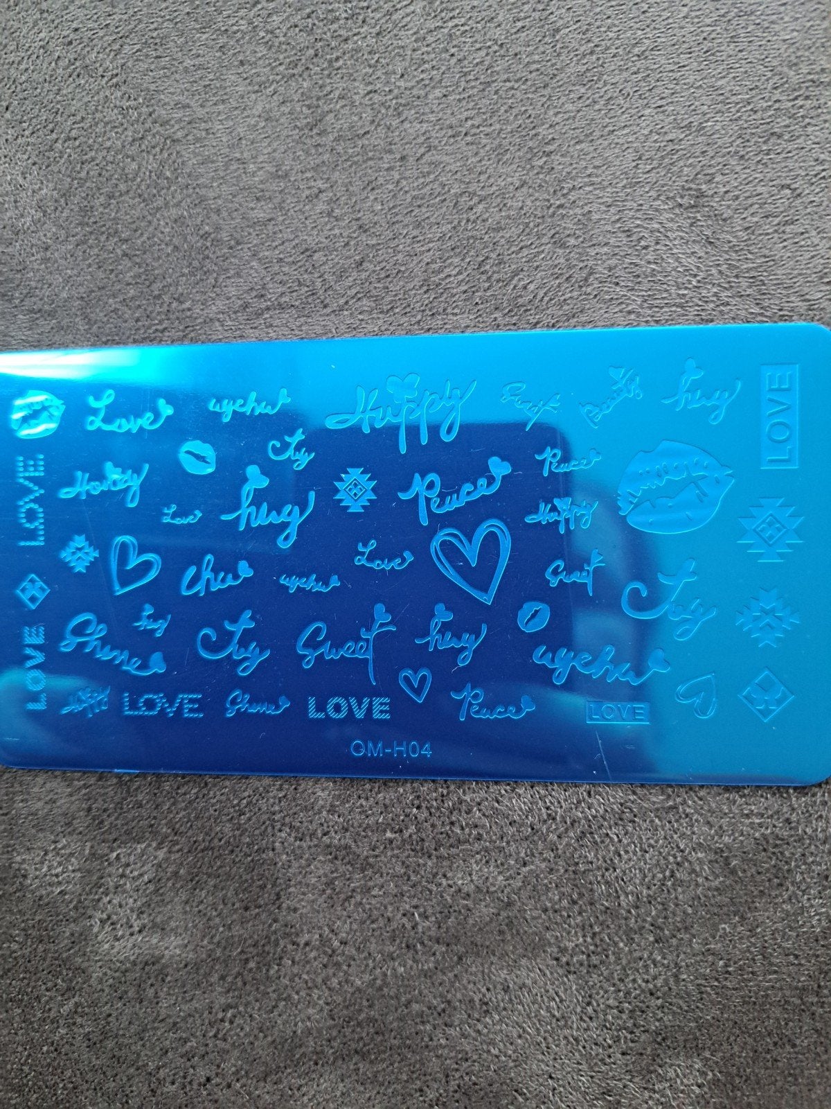 Nieuwe Nail Art Stempelplaat - Liefde & Happy Thema, Nieuw, Ophalen of Verzenden, Handen en Nagels, Toebehoren