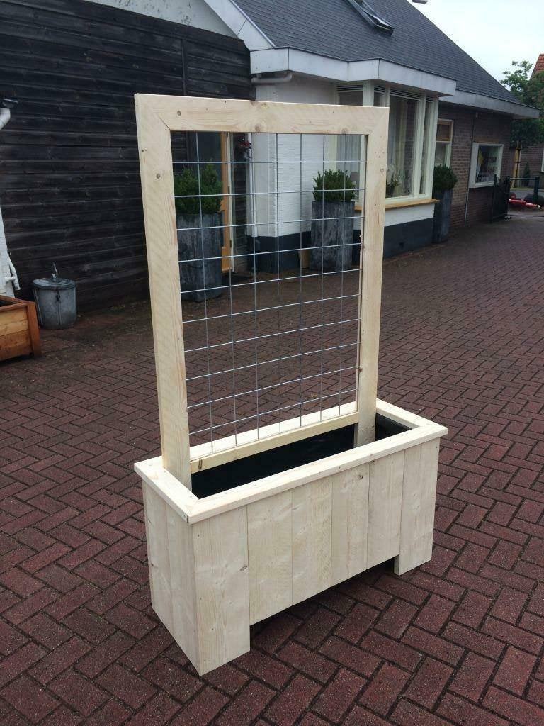 Steigerhouten Trellis bloembakken | Trellis bloembak Aktie, Nieuw, Ophalen of Verzenden, Binnen, 60 tot 100 cm