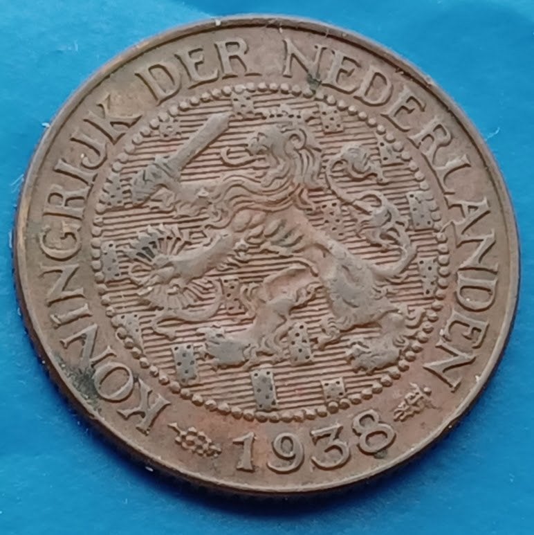 1 cent 1938 - Wilhelmina, Verzenden, Koningin Wilhelmina, 1 cent, Losse munt