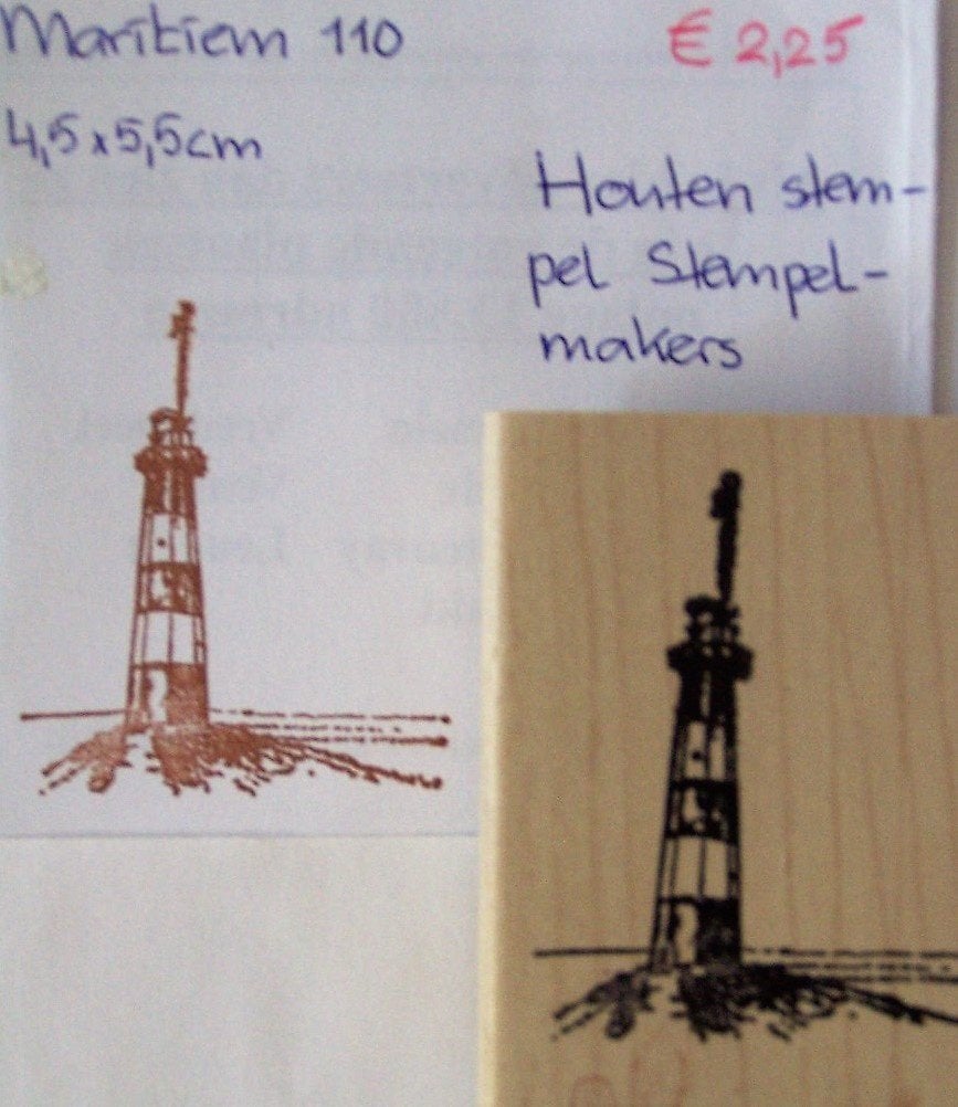 Maritiem 110 Houten stempel, Ophalen of Verzenden, Gebruikt, Houten stempel