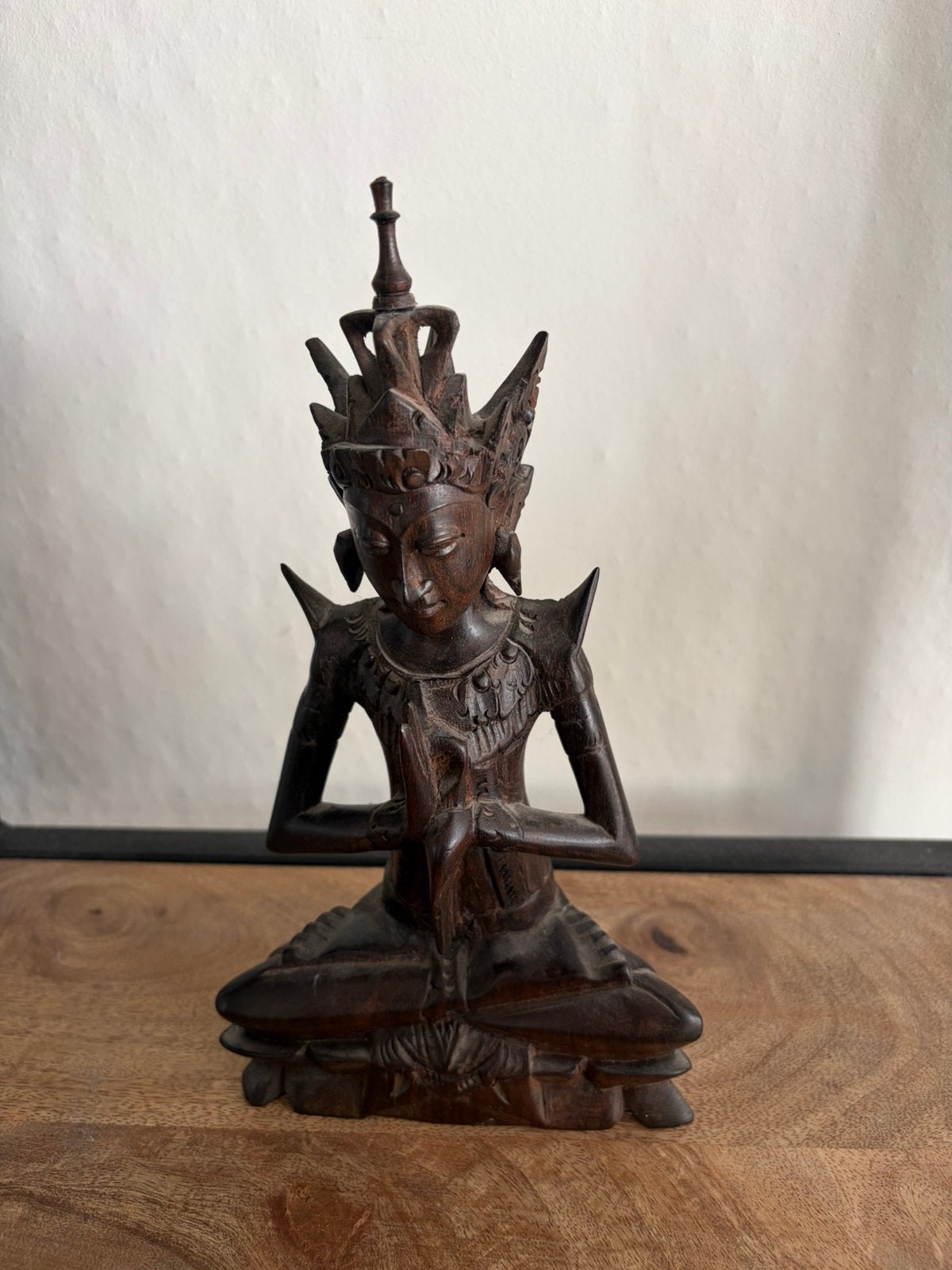 Boeddha Shiva beeld houtsnijwerk, Ophalen, Zo goed als nieuw