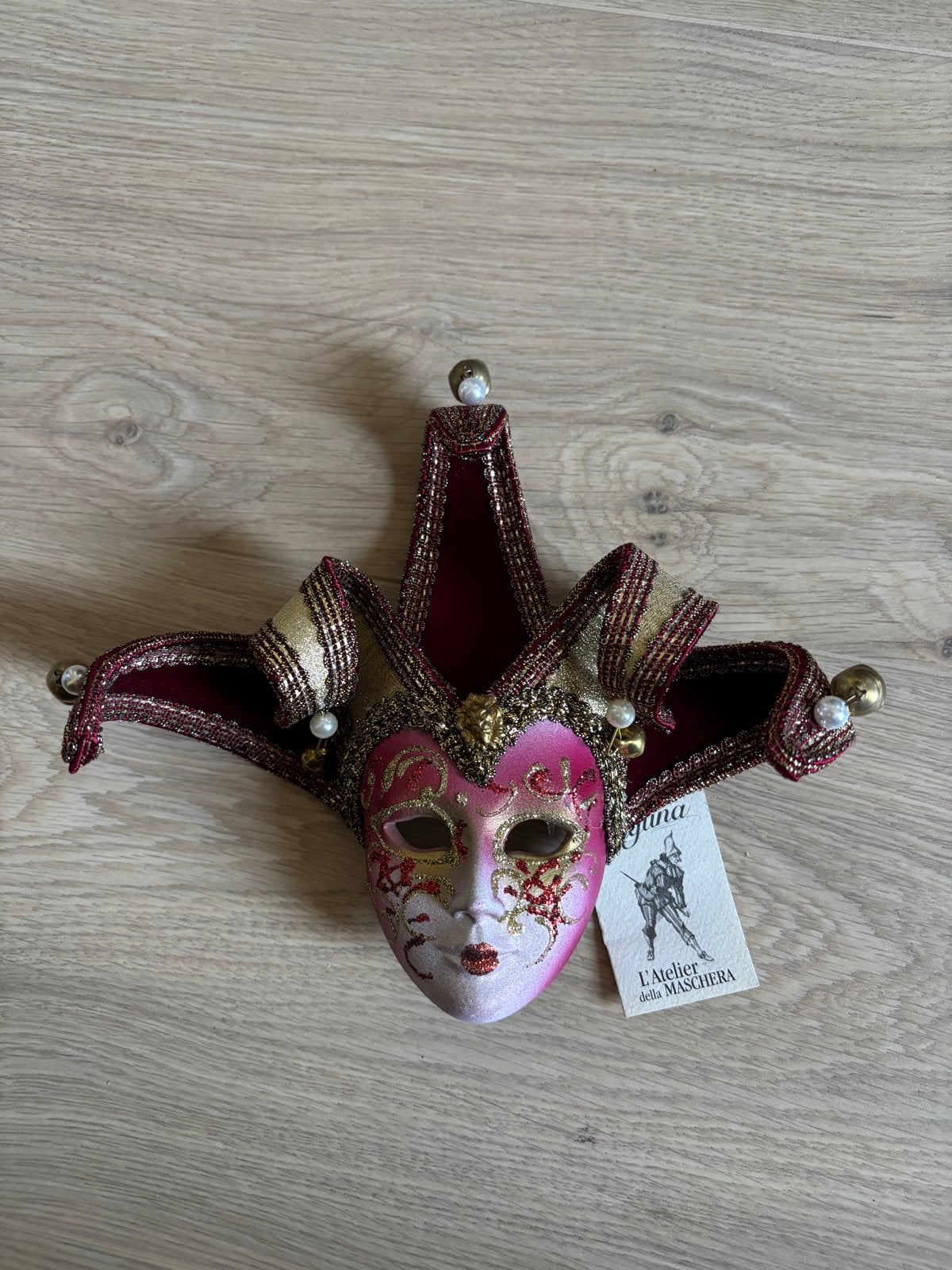 Venetiaans masker Laguna l'atelier della maschera, Ophalen of Verzenden, 23 cm, 13 cm