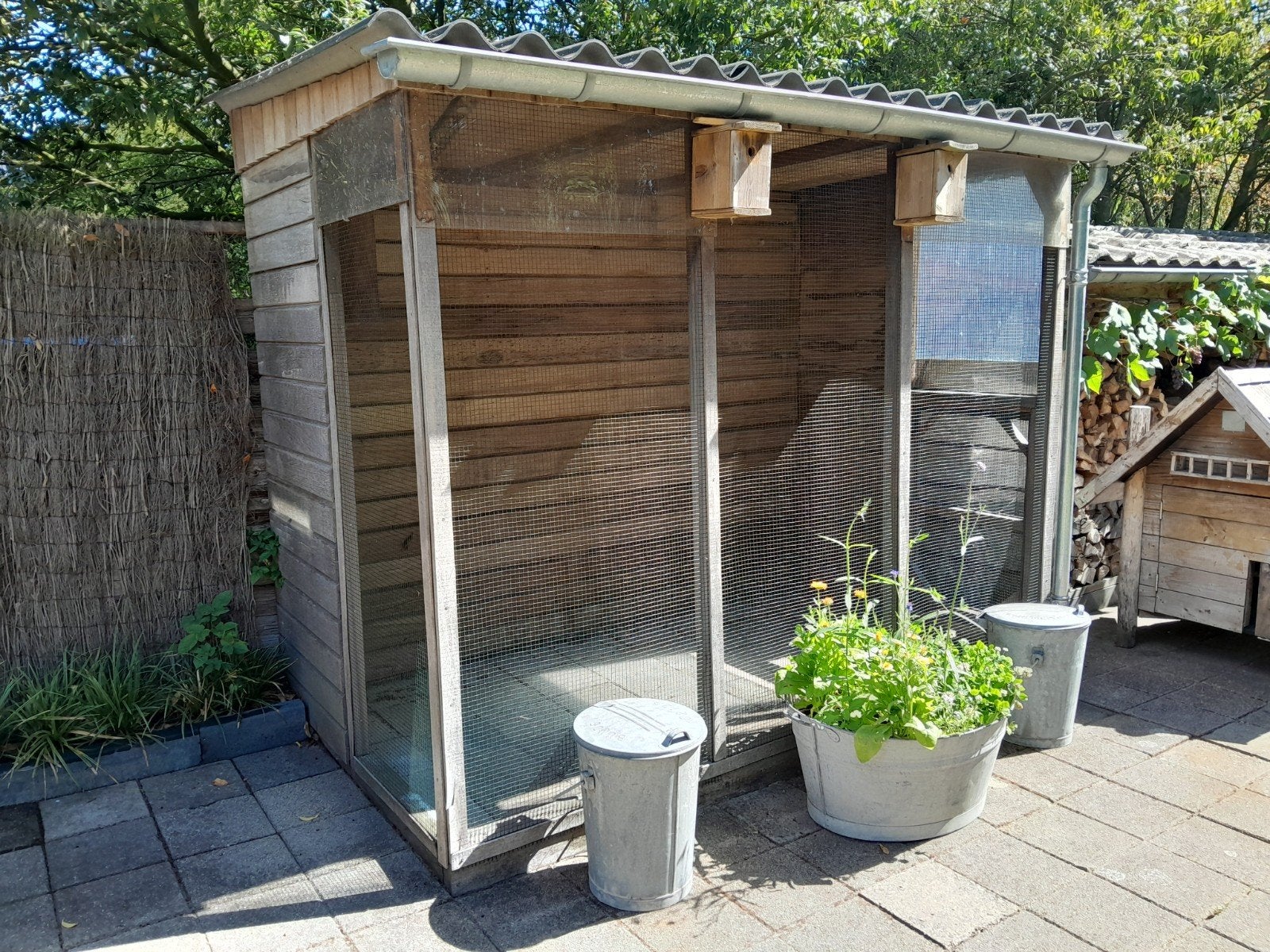 Volière ~ kippenhok ~ Overkapping ~ Tuinhuis ~ Houthok, Ophalen, Zo goed als nieuw, Hout, Volière