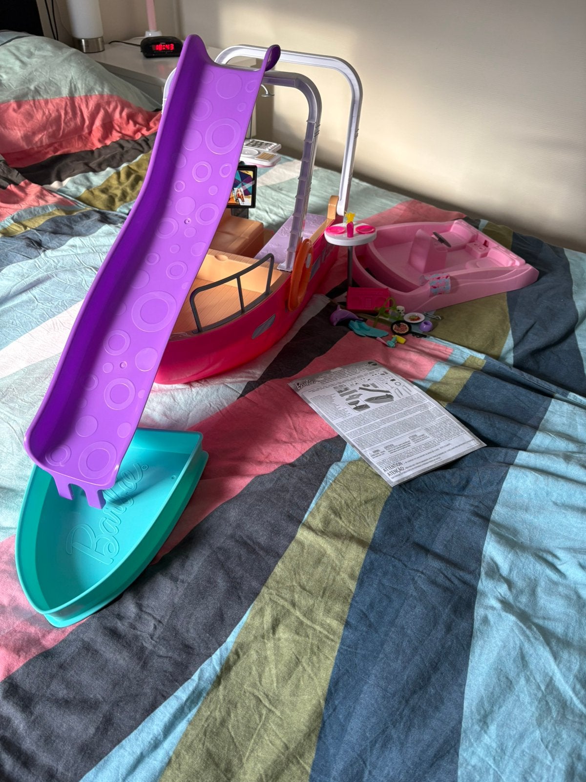 Barbie Droomboot Speelset met Zwembad en Glijbaan, Ophalen, Zo goed als nieuw, Poppenhuis