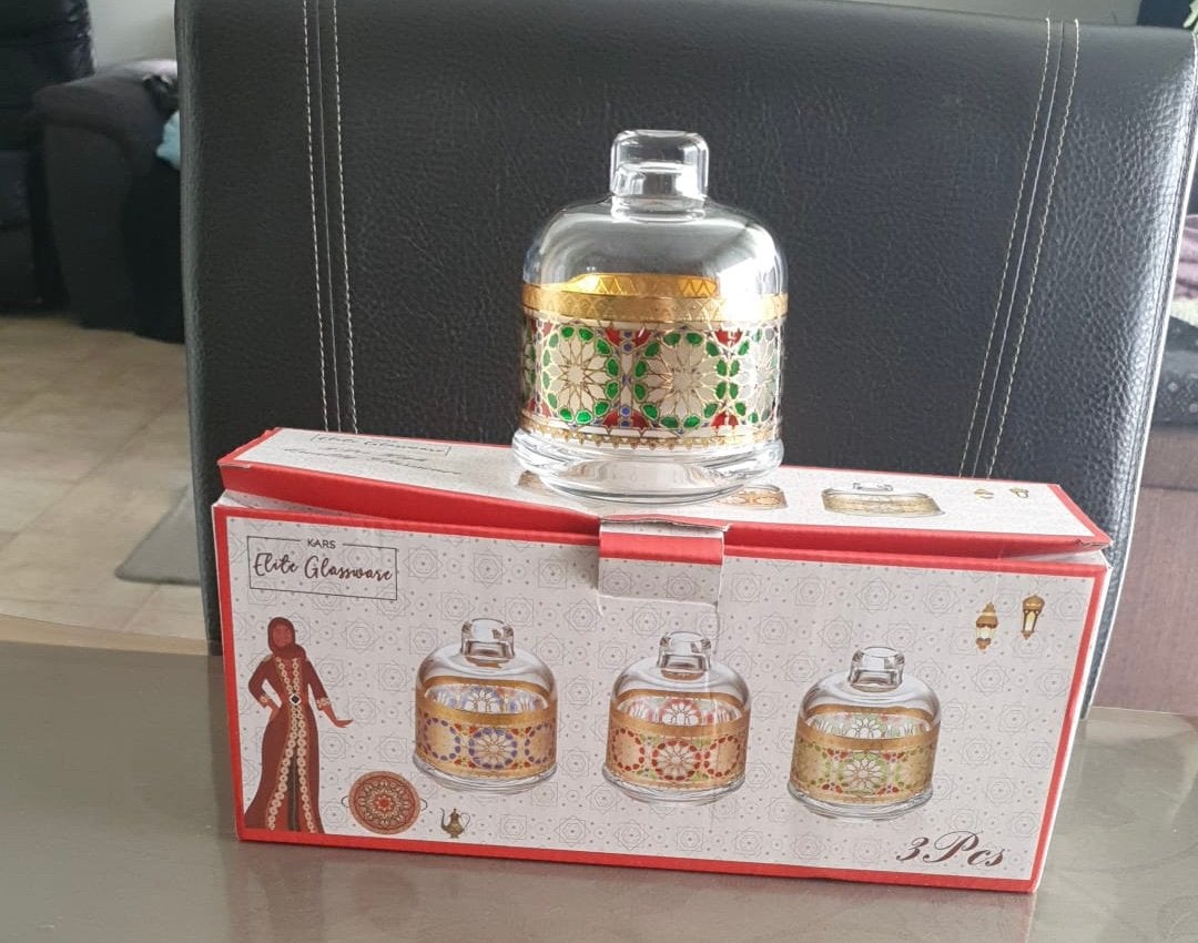 Prachtige suiker of noten potjes NIEUW, Ophalen of Verzenden, Nieuw, Glas
