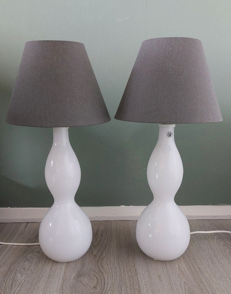 Ikea - Anne Nilsson - Ljusås Salbo - 2x Tafellamp, Met schakelaar, Wit, Ophalen of Verzenden, Zo goed als nieuw