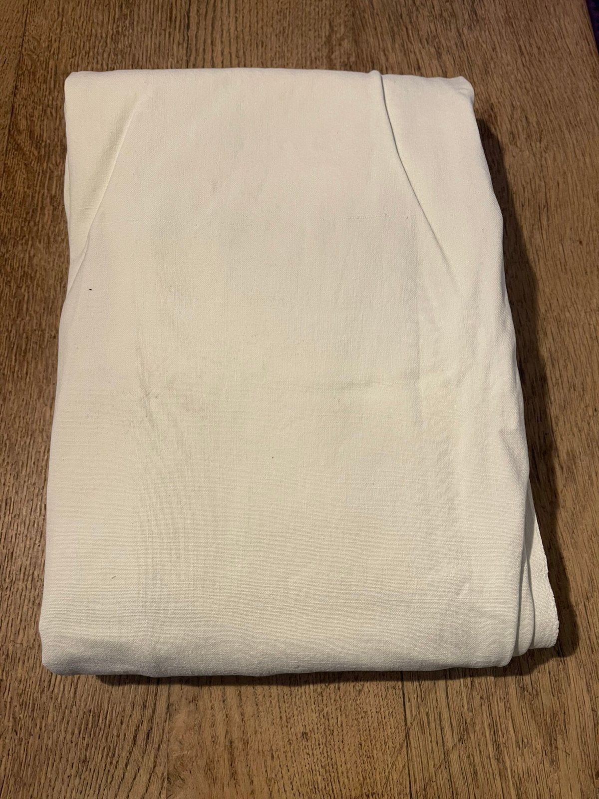 Oud Frans linnen laken 180x272, Gebruikt, Wit, Linnen, Overige typen