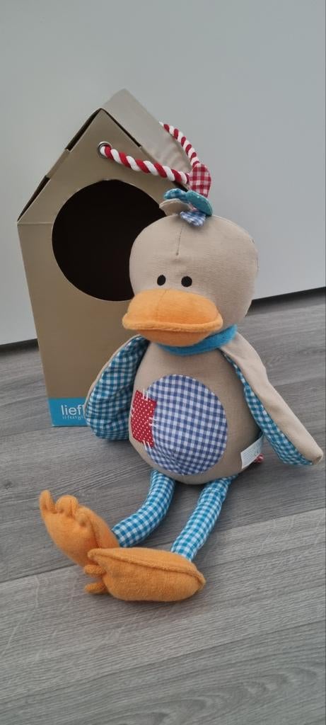 LIEF! Knuffel Eend met huisje, Ophalen of Verzenden, Zo goed als nieuw, Eend