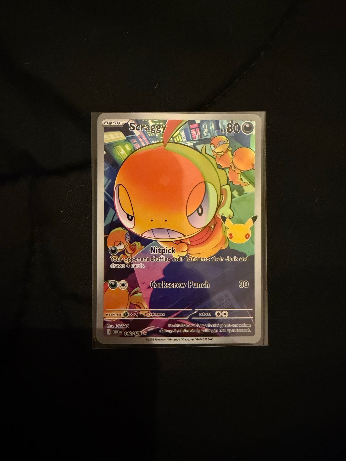 Pokemon Celebrations Scraggy 010/025, Ophalen of Verzenden, Zo goed als nieuw, Losse kaart