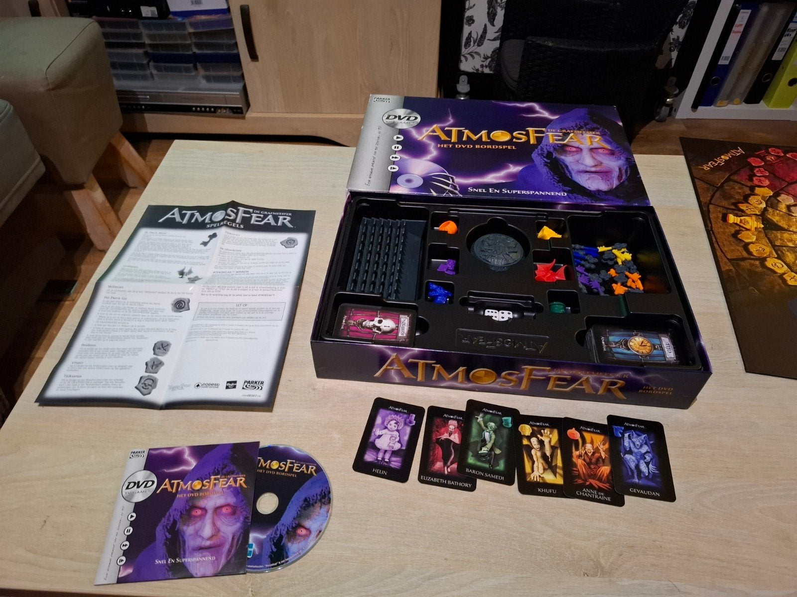 Atmosfear: Het DVD Bordspel - Snel en Superspannend, Hobby en Vrije tijd, Parker / Hasbro, Gebruikt, Consumerrelations@hasbro.co.uk