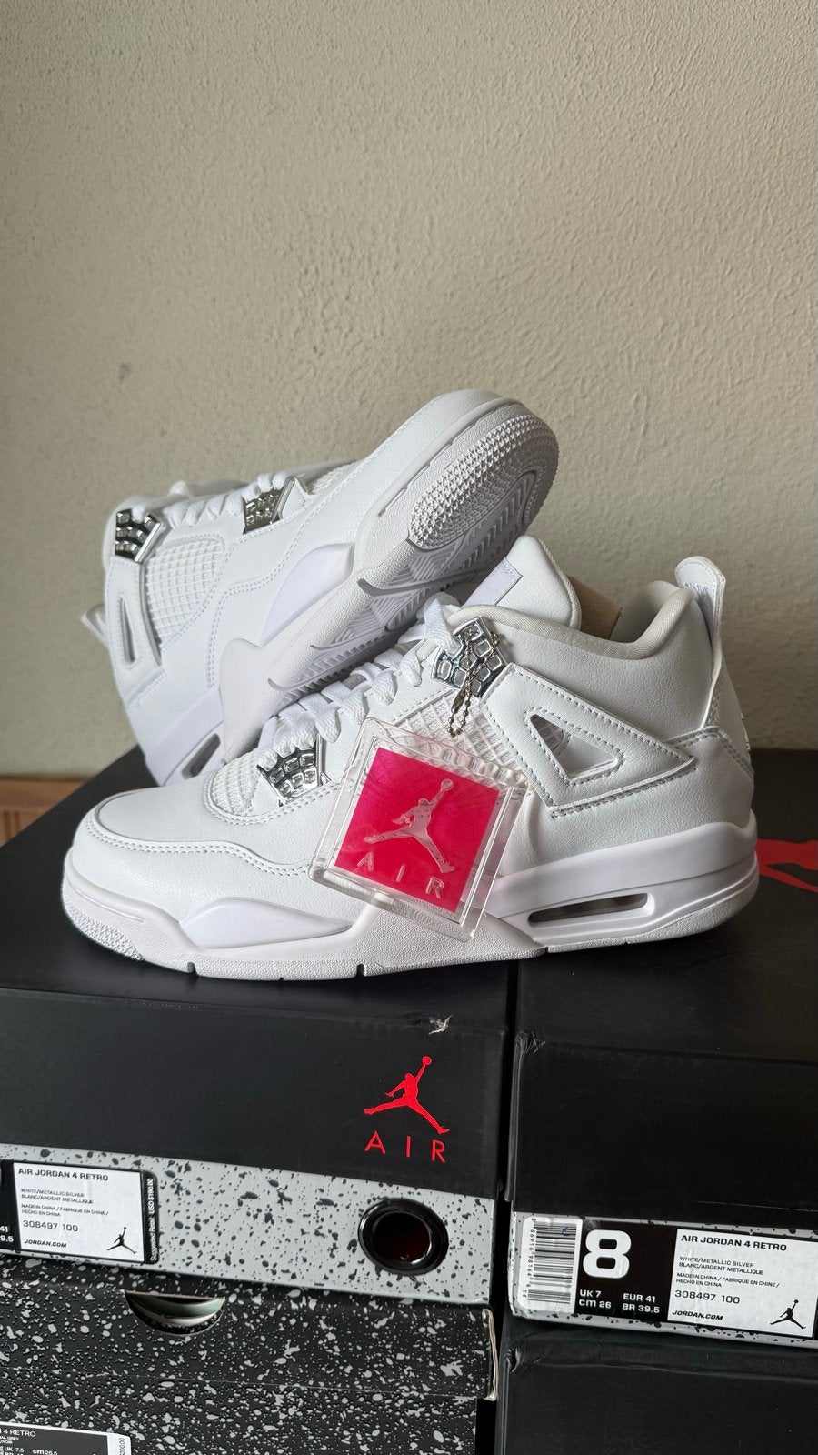 Jordan 4 Pure Money (EU 42), Kleding | Heren, Schoenen, Verzenden, Wit, Nieuw, Sneakers of Gympen