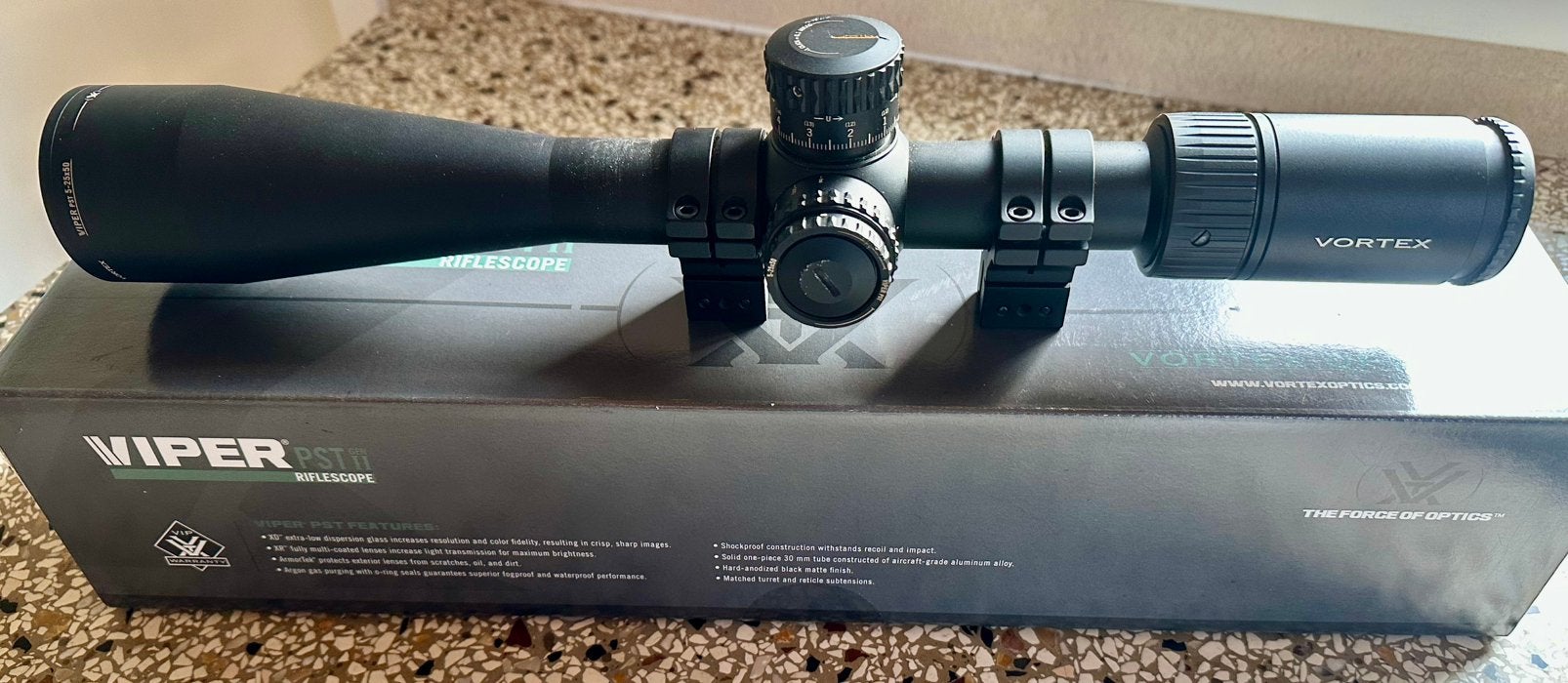 Vortex Viper PST Gen II 5-25x50 FFP EBR-2C MRAD – Compleet, Ophalen of Verzenden, Zo goed als nieuw