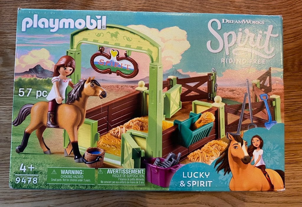 Playmobil Spirit Lucky & Spirit met paardenbox – 9478, Gebouw, Complete set, Ophalen of Verzenden, Zo goed als nieuw