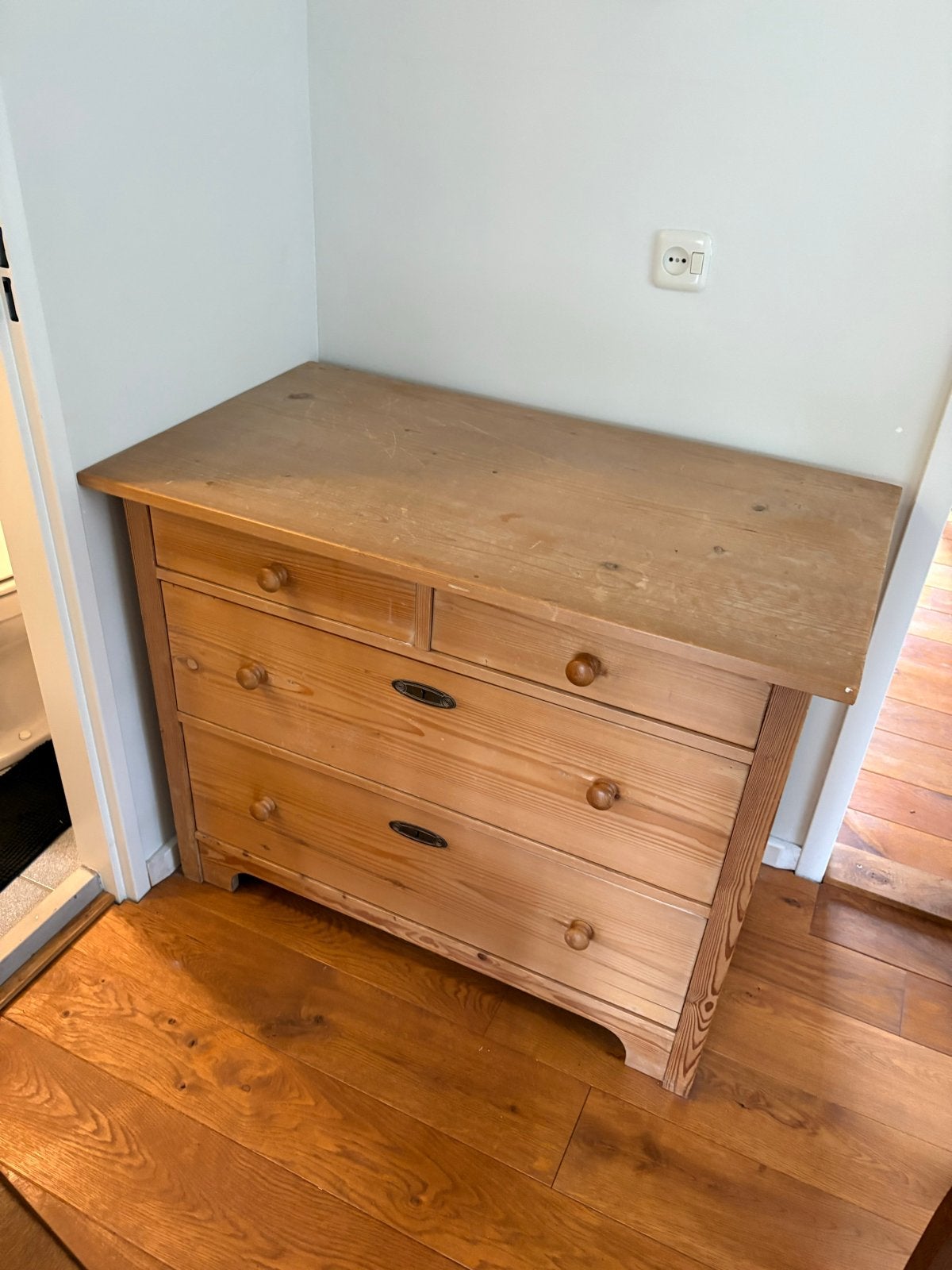 Grenen commode met lades - Afmetingen op foto's, Huis en Inrichting, Ophalen, Gebruikt, 100 tot 150 cm, 5 laden of meer