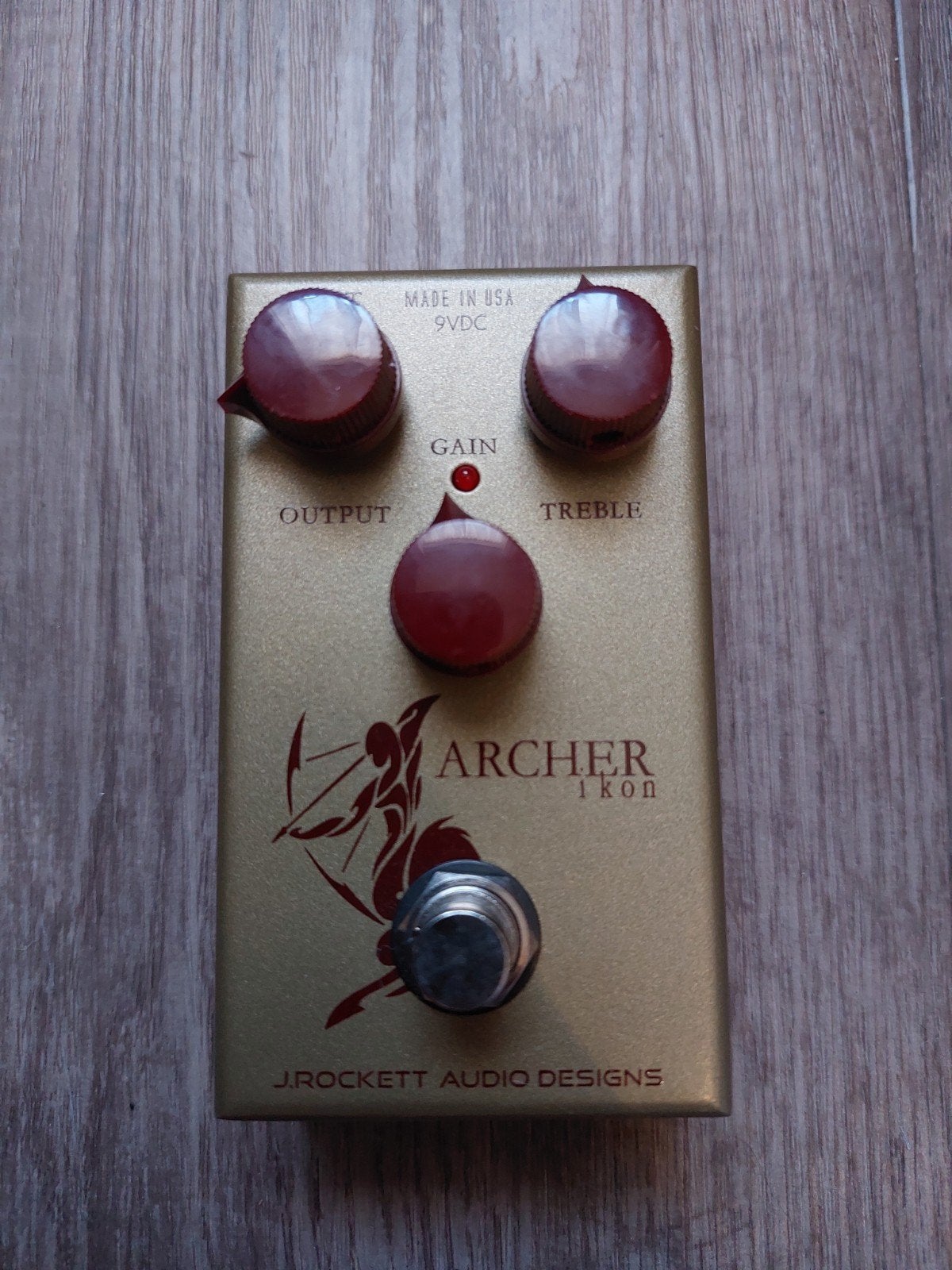 J. Rockett Audio Designs Archer Ikon Gold Overdrive Pedaal, Ophalen of Verzenden, Zo goed als nieuw, Distortion, Overdrive of Fuzz