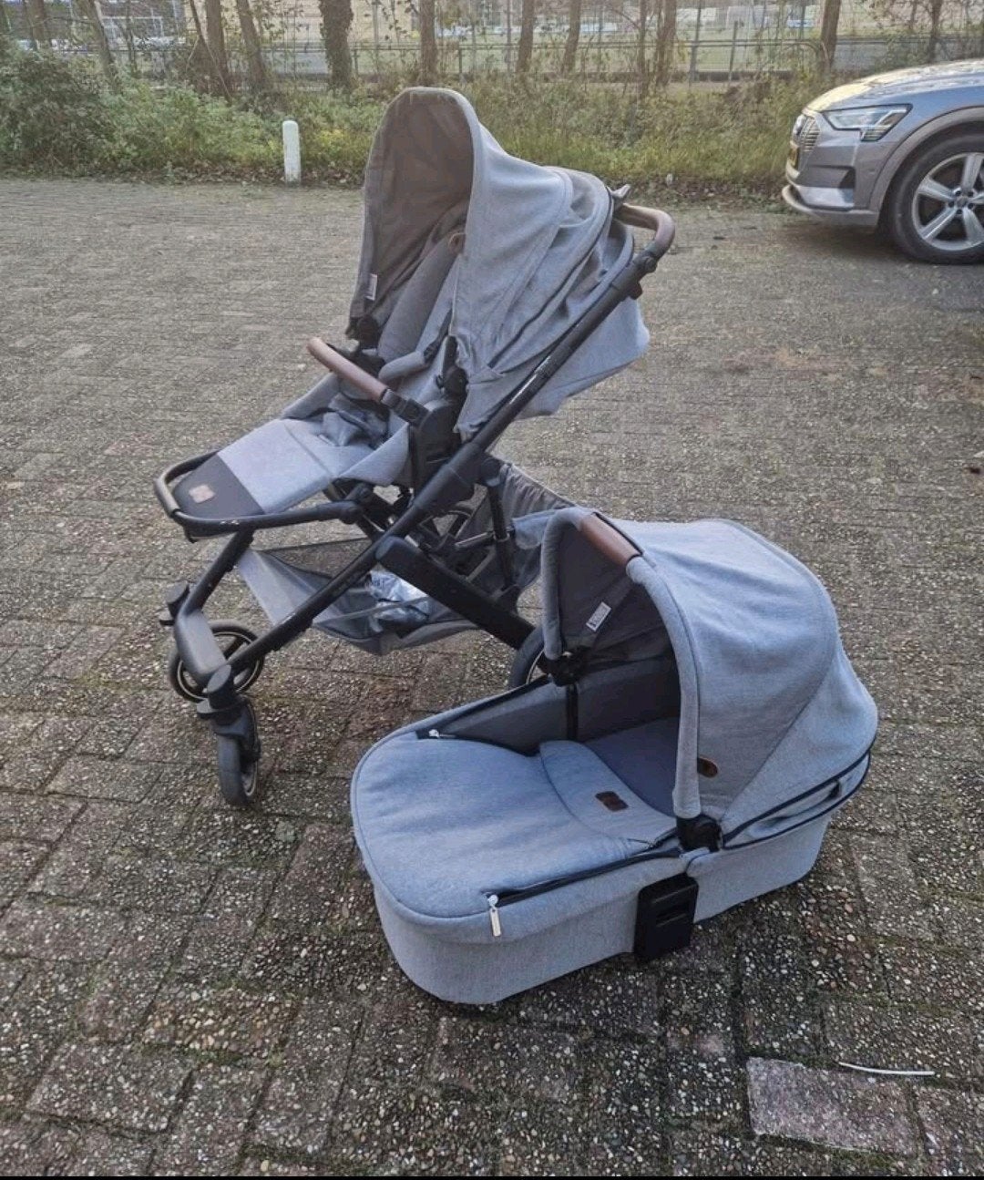 ABC Design Salsa 4 - zwart/grijs, Gebruikt, Verstelbare duwstang, Combiwagen, Ophalen