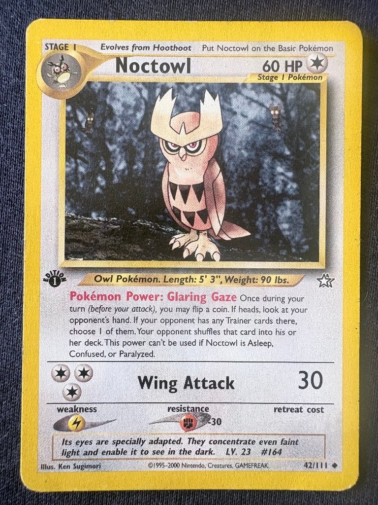 Noctowl 1st Edition - Neo Genesis 42/111 - Near Min, Ophalen of Verzenden, Nieuw