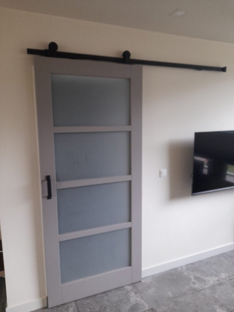 Schuifdeur met rails, Ophalen, Gebruikt, 80 tot 100 cm, Binnendeur