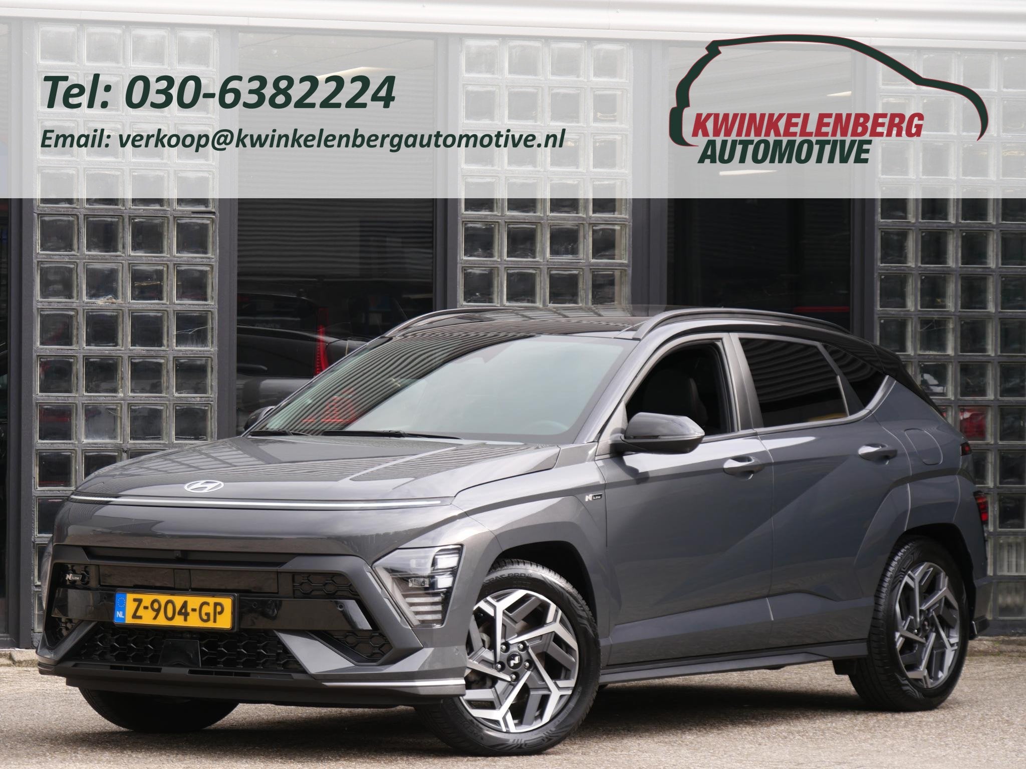 Hyundai Kona HYBRID N-LINE SKY/ PANORAMADAK/ TREKHAAK/ NL-AU, Auto's, Dealer onderhouden, Stof, Gebruikt, Euro 6