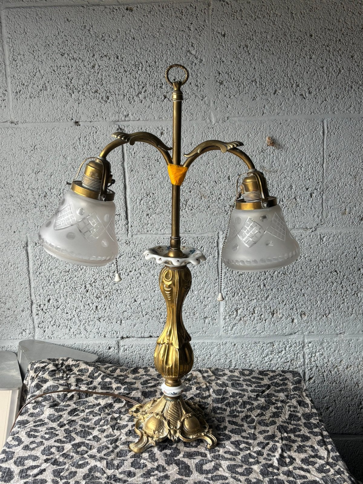 Bronzen lamp, Ophalen of Verzenden, Zo goed als nieuw