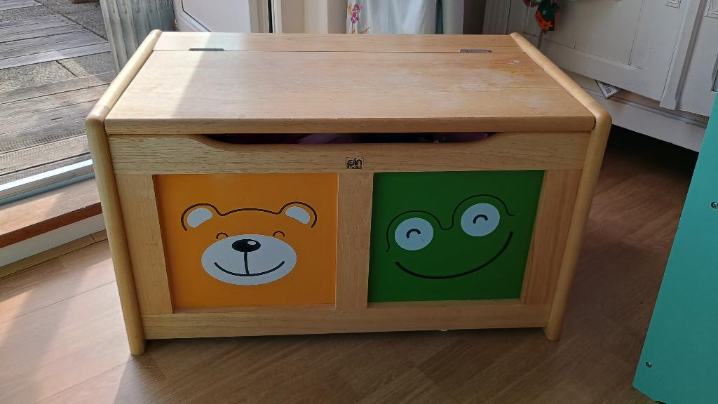 Duurzame houten speelgoedkist / opbergkist, Ophalen, Gebruikt, Overige typen