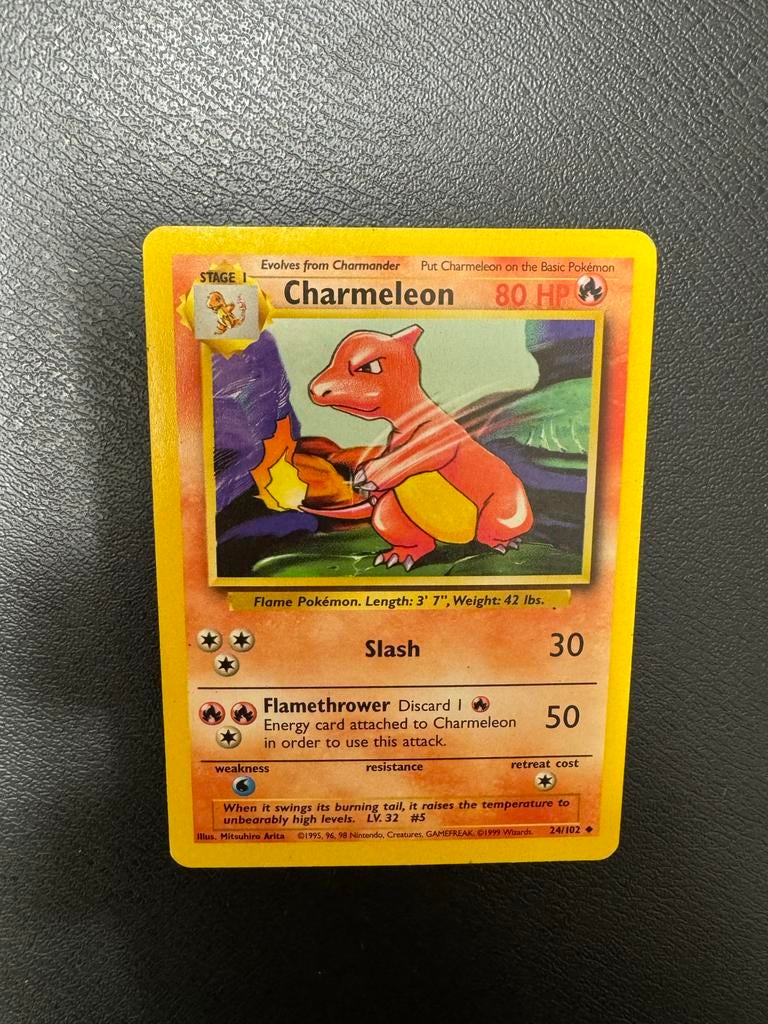 Pokémon Charmeleon 24/102, Hobby en Vrije tijd, Verzamelkaartspellen | Pokémon, Ophalen of Verzenden, Gebruikt, Losse kaart