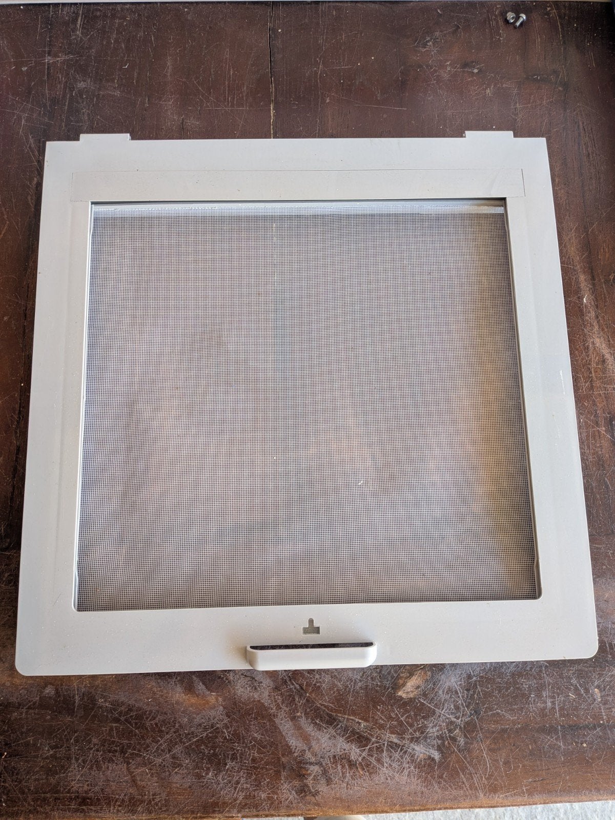 Vliegenhor voor caravan of camper dakluik 40x40cm grijs, Caravans en Kamperen, Caravan accessoires, Ophalen of Verzenden, Gebruikt