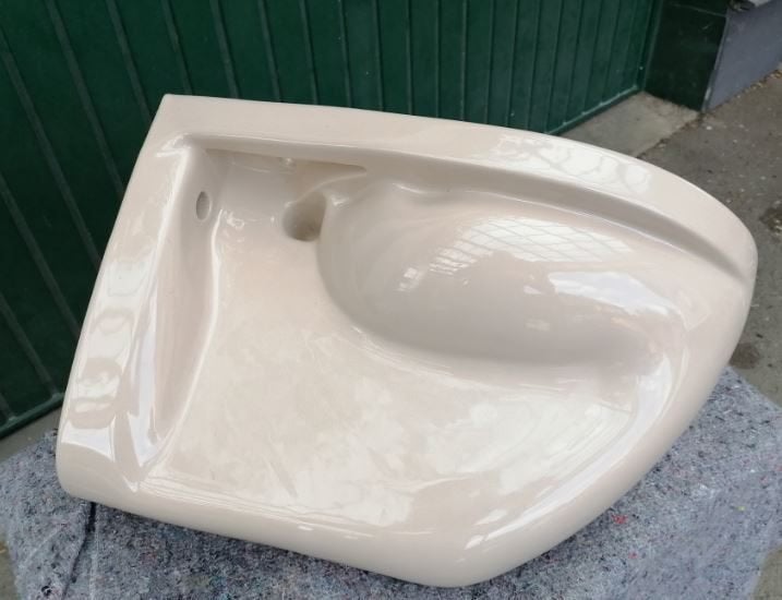 vintage hangtoilet wc Villeroy Boch Bahama 70er, Ophalen, Zo goed als nieuw, Steen, Toilet