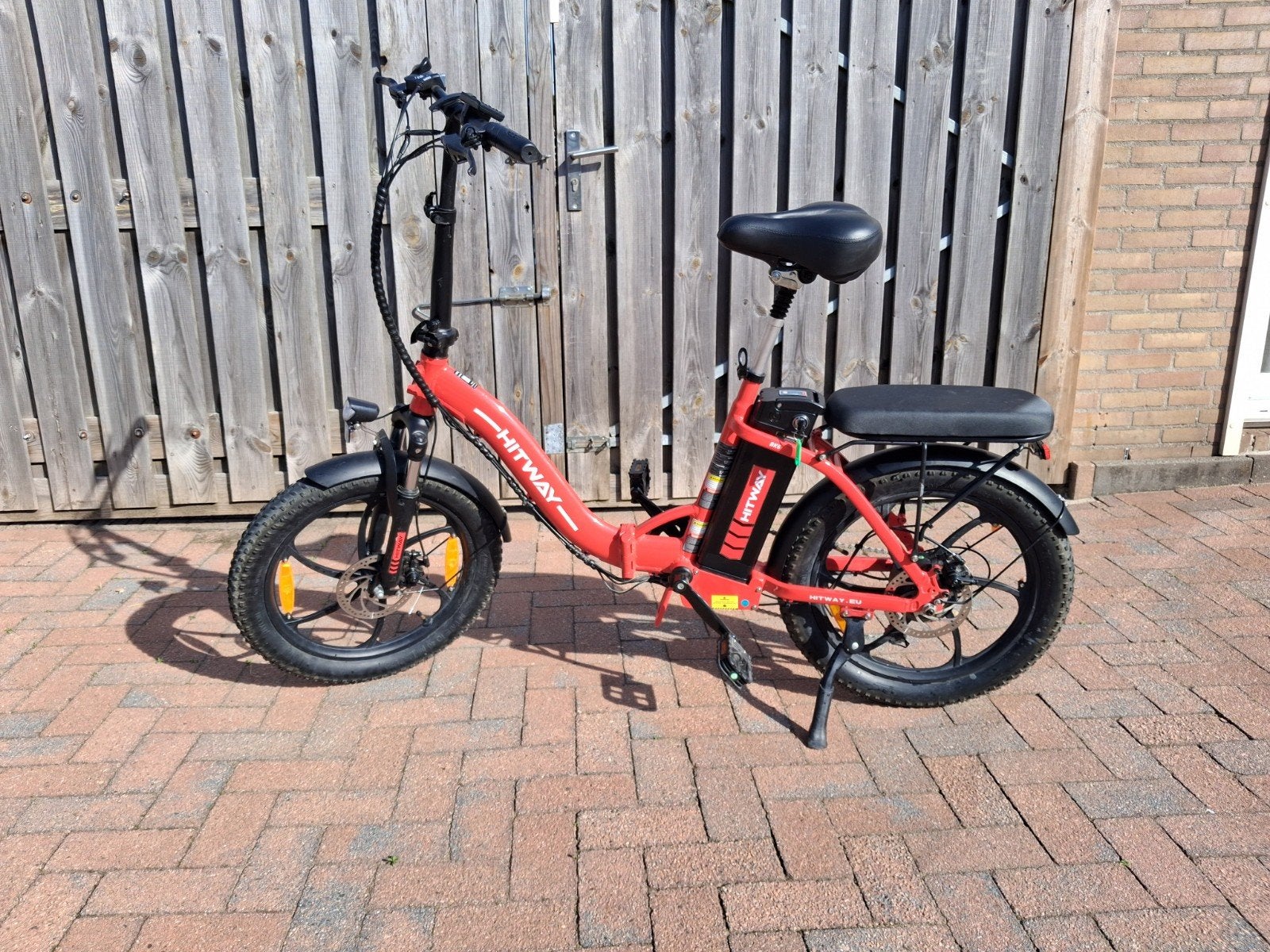Hitway BK6  vouwfiets rood., Fietsen en Brommers, 20 inch of meer, Versnellingen, Zo goed als nieuw, Totaal opvouwbaar