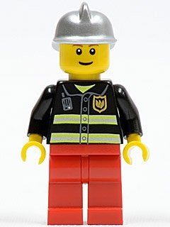 LEGO City cty0115 Fire - Reflective Stripes, Red Legs, Silve, City, Lego, Nieuw, Ophalen of Verzenden
