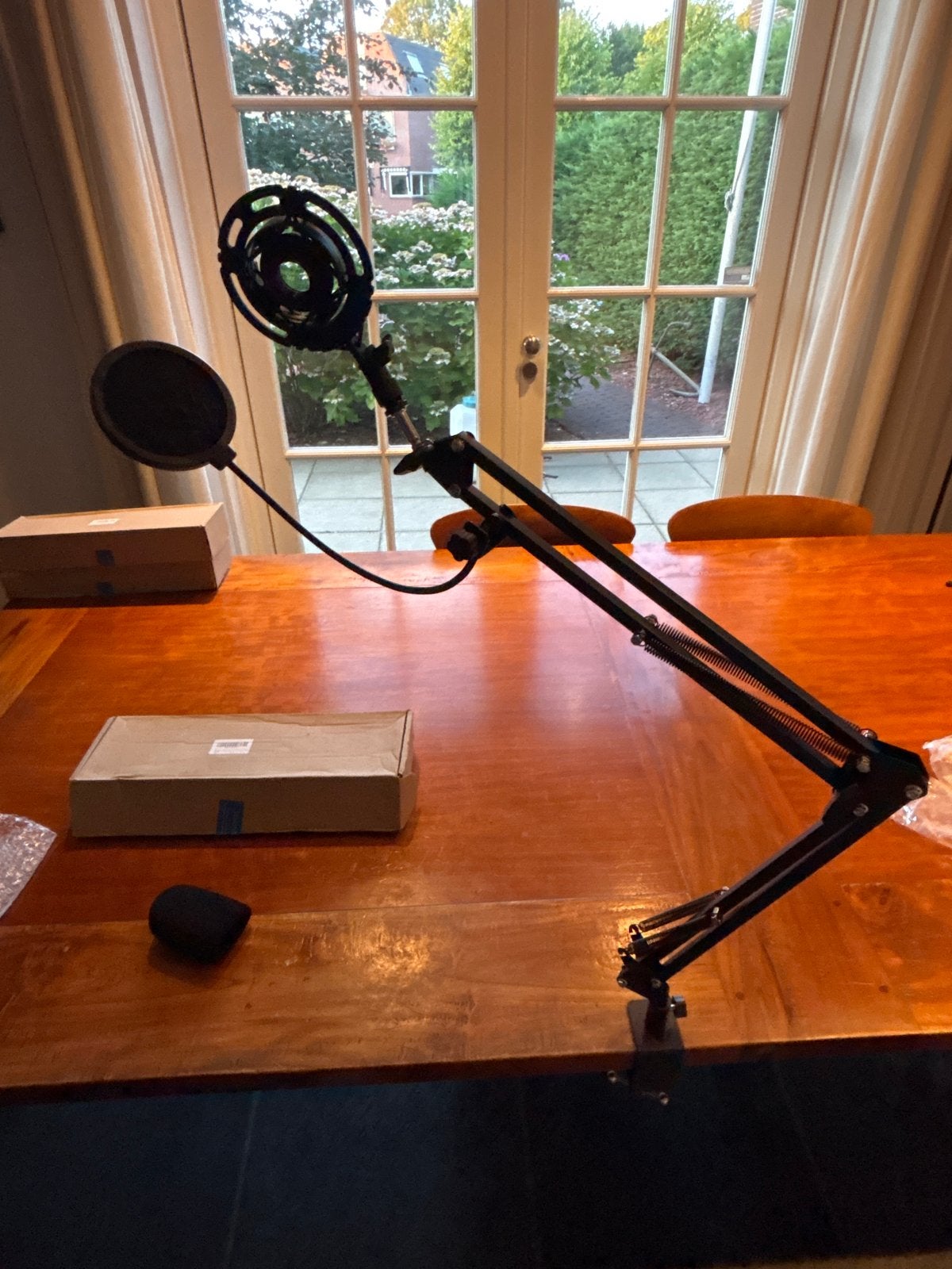 Microfoonstandaard met popfilter en shockmount, Muziek en Instrumenten, Microfoons, Ophalen of Verzenden, Nieuw, Studiomicrofoon