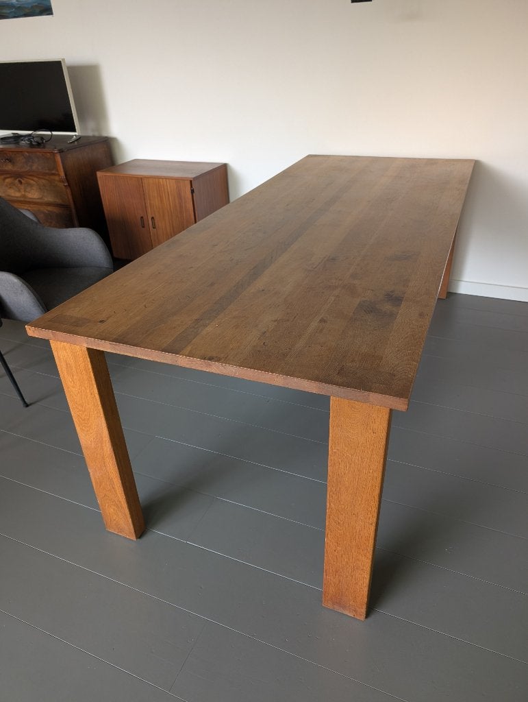 Eettafel 225 cm x 90 cm, Ophalen, Gebruikt, 200 cm of meer, 50 tot 100 cm
