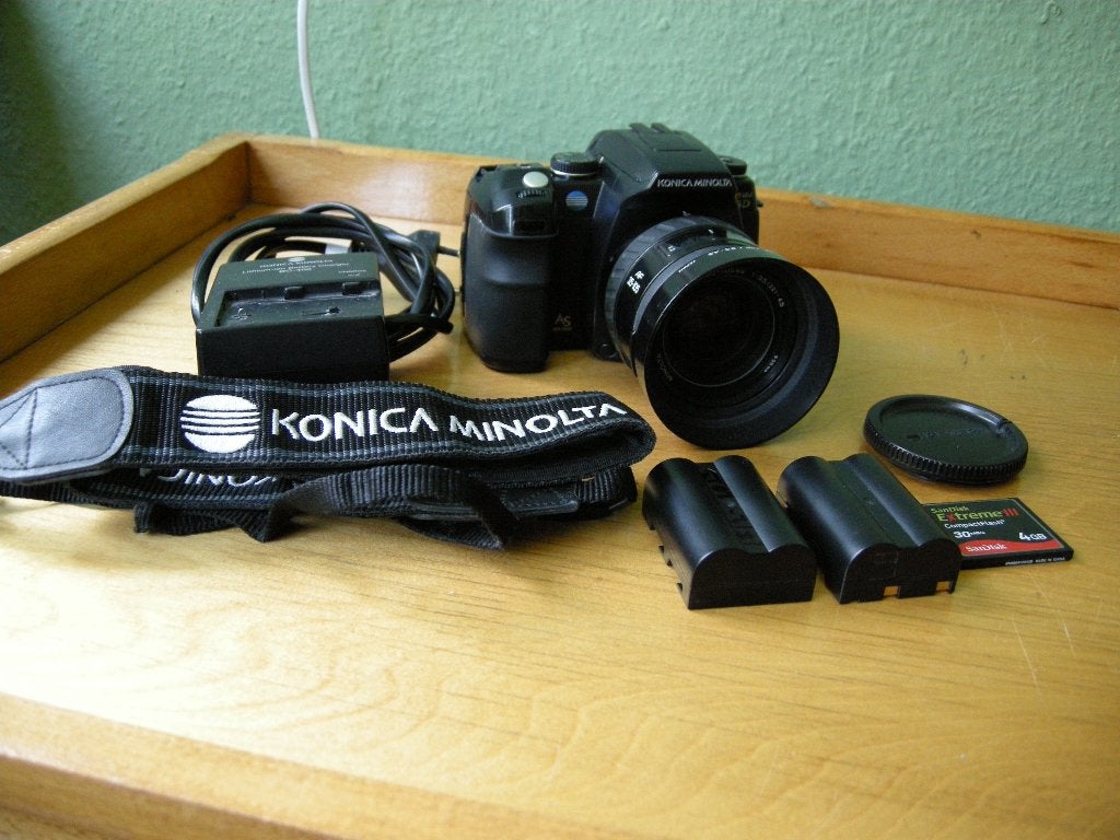 Konica Minolta Dynax 5D met lens, Gebruikt, Spiegelreflex, Konica, Ophalen of Verzenden