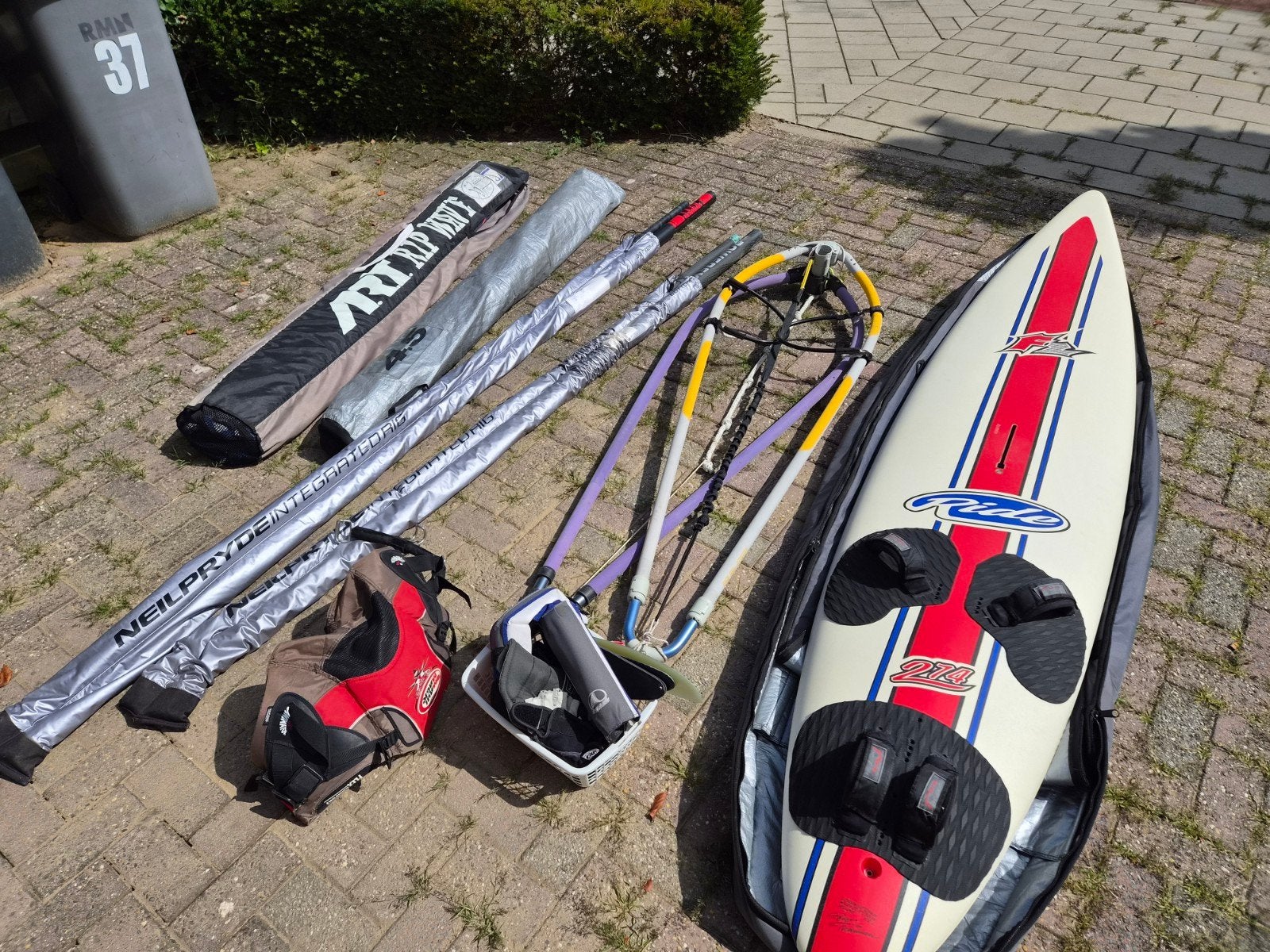 complete set windsurfspullen, Watersport en Boten, Ophalen, F2, Complete set