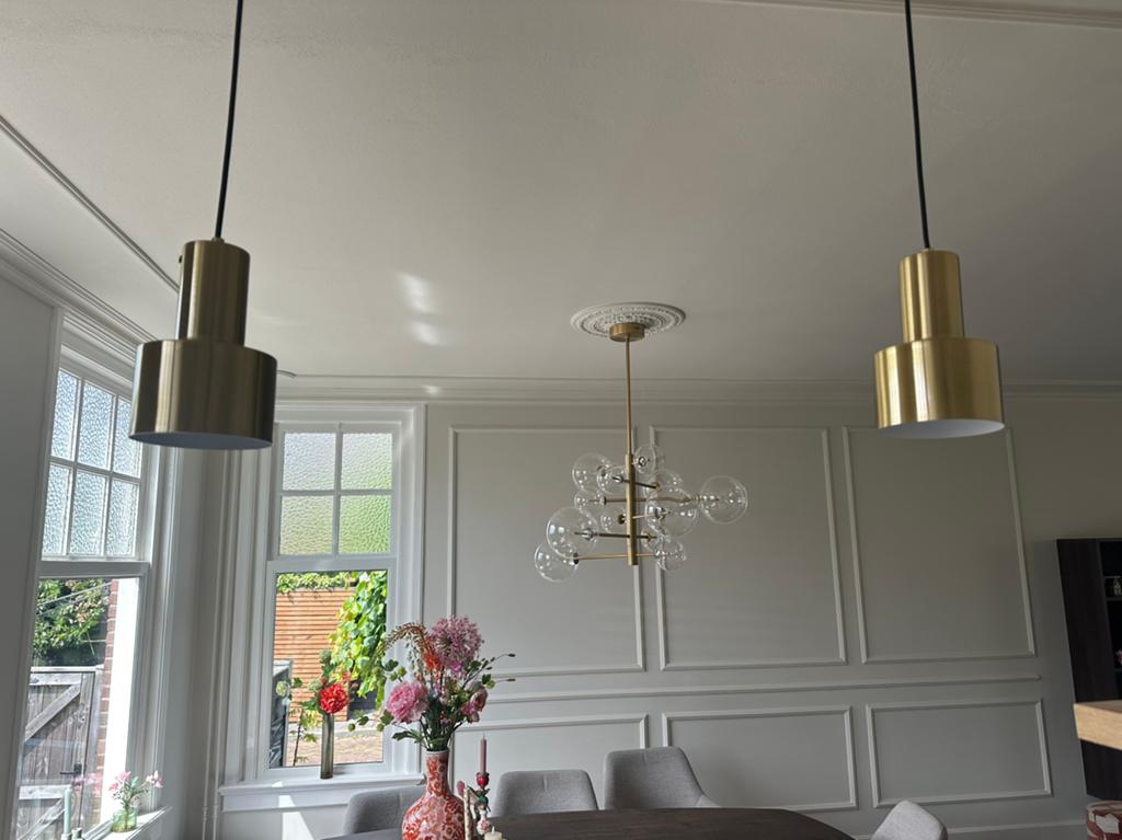 Hanglampen messing, Ophalen of Verzenden, Zo goed als nieuw, Minder dan 50 cm