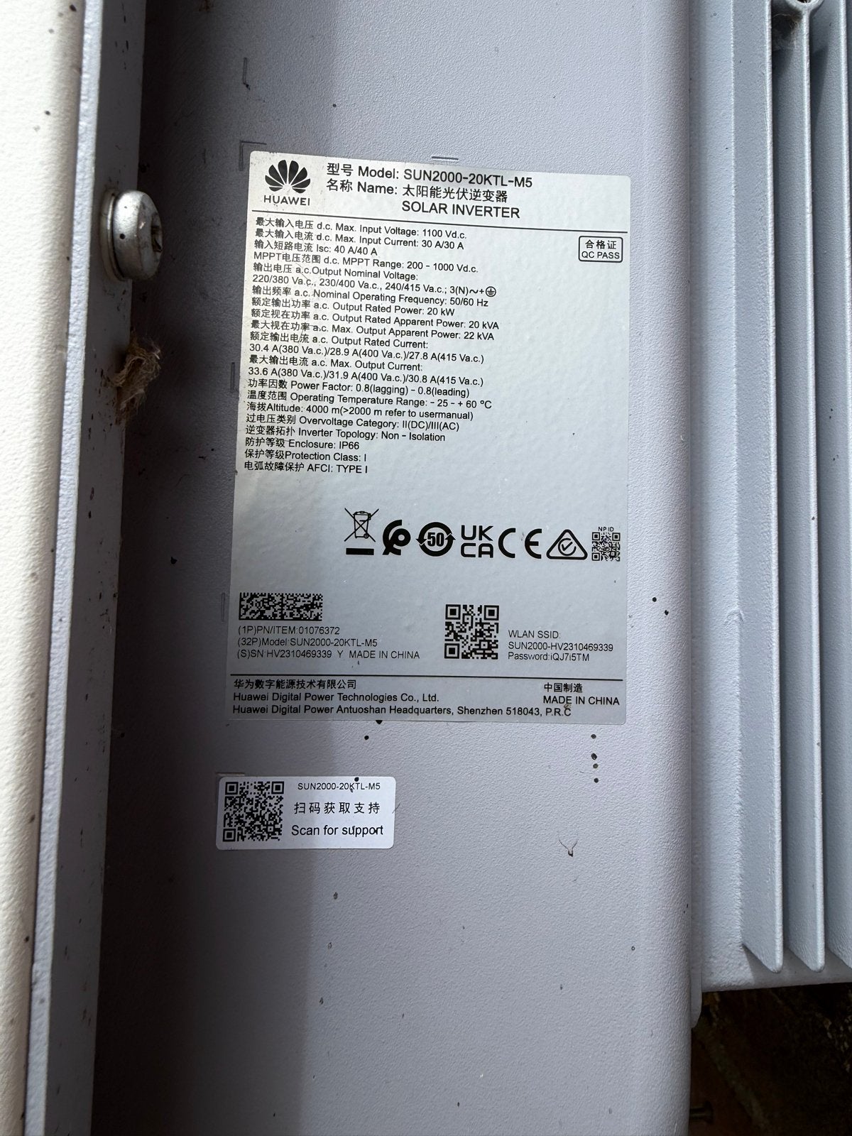 Huawei SUN2000-17KTL-M2 17kW Omvormer - ZGAN, Ophalen, Zo goed als nieuw, Overige typen