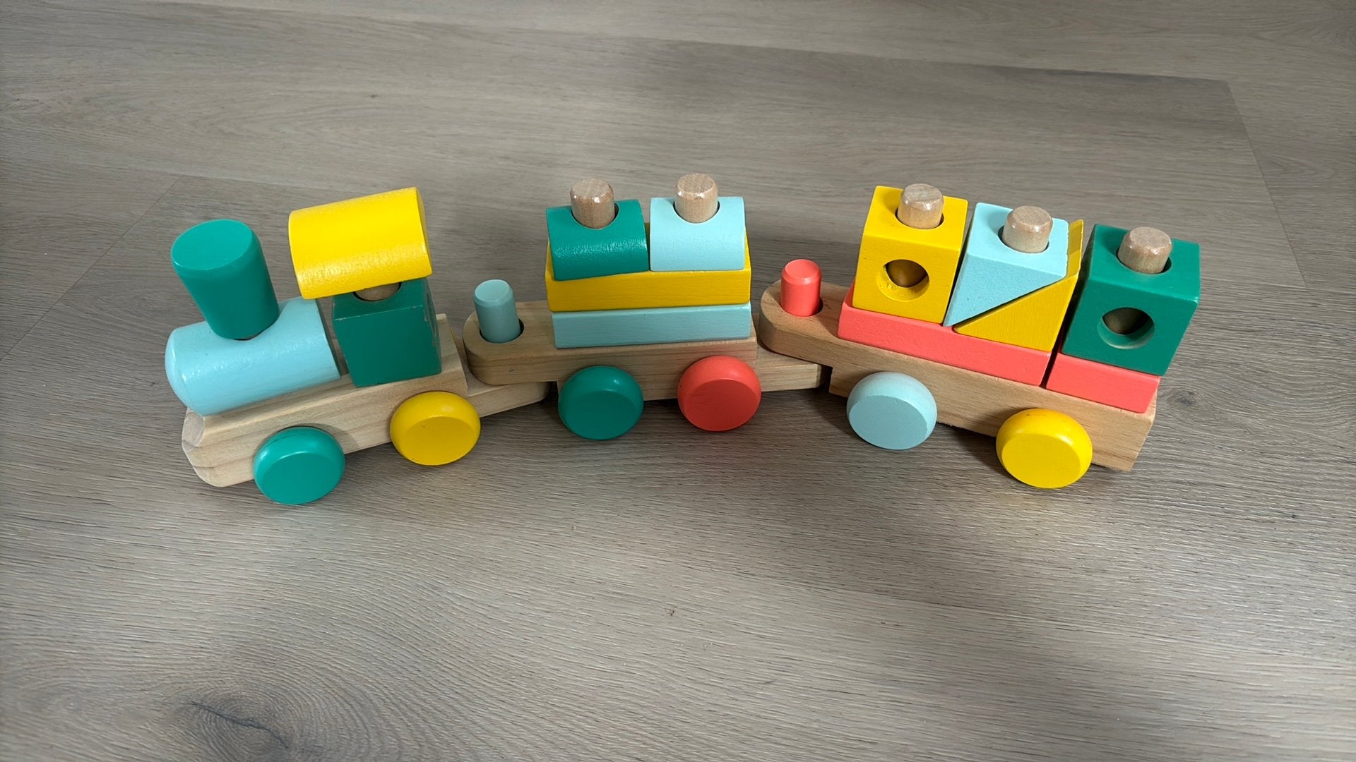 Hema houten blokken trein, Ophalen of Verzenden, Zo goed als nieuw
