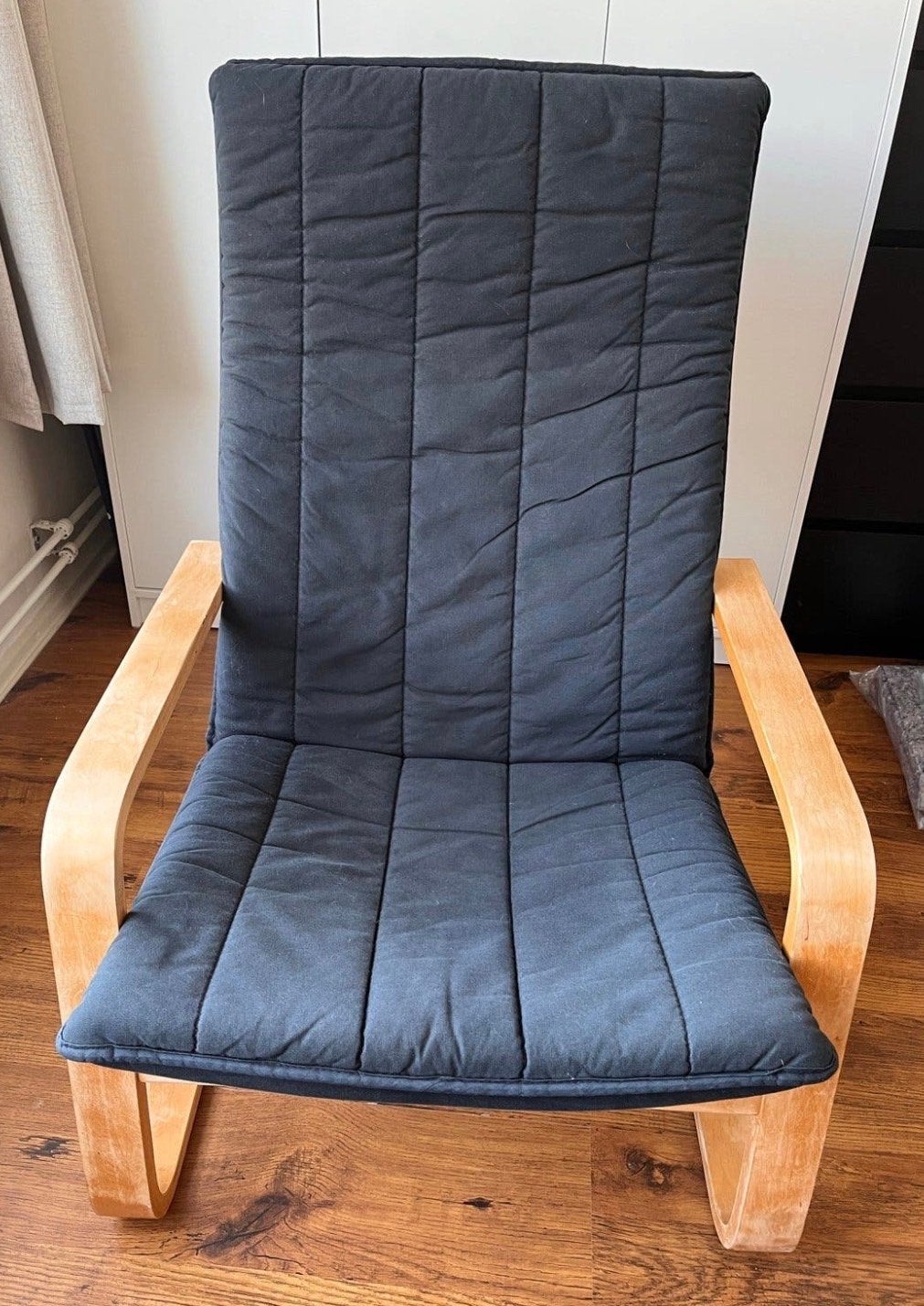 Two IKEA POÄNG Chairs – Used, but in Very Good Condition, Ophalen, Twee, Zwart, Zo goed als nieuw
