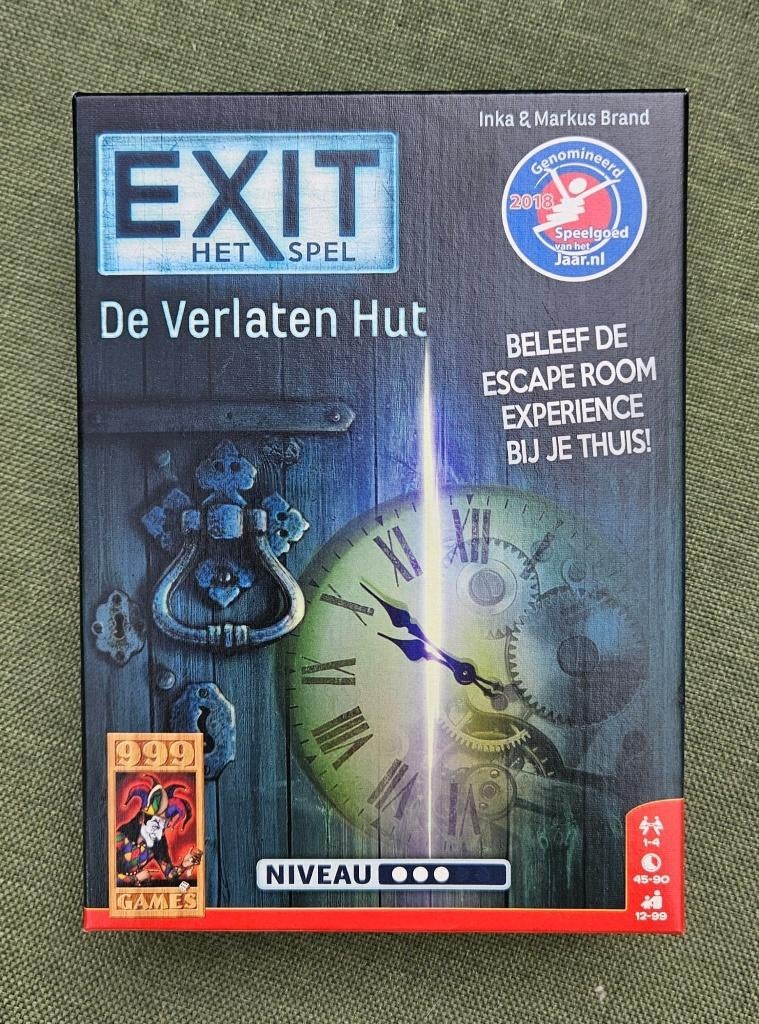 Exit escape room boshut 999 games, Vijf spelers of meer, Ophalen, Gebruikt, 999 games.
