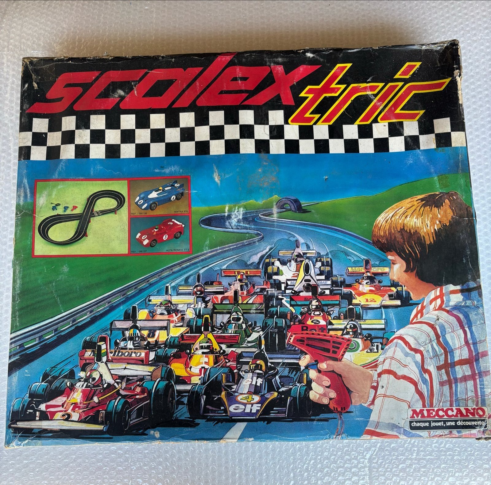 Scalextric Racebaan Meccano Vintage, Elektrisch, Ophalen, Overige merken, Racebaan